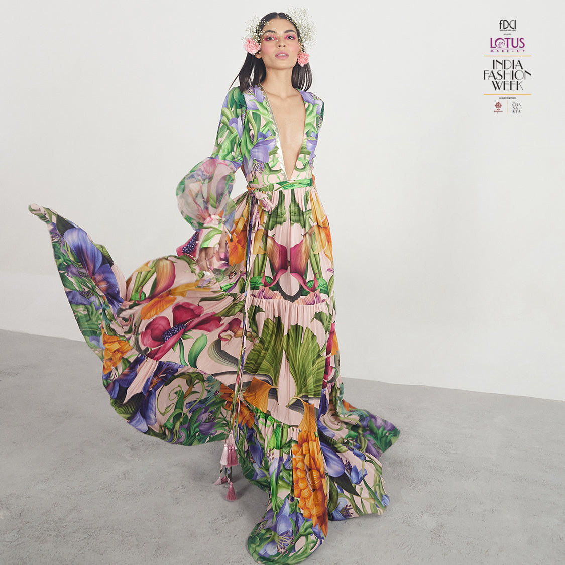 Embroidered Maxi Dress  Limerick by Abirr n' Nanki