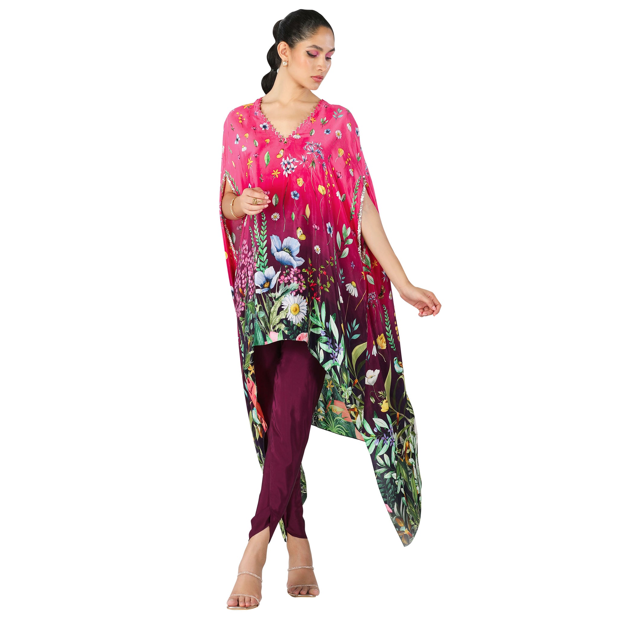 Embroidered Tunic and Dhoti Set
