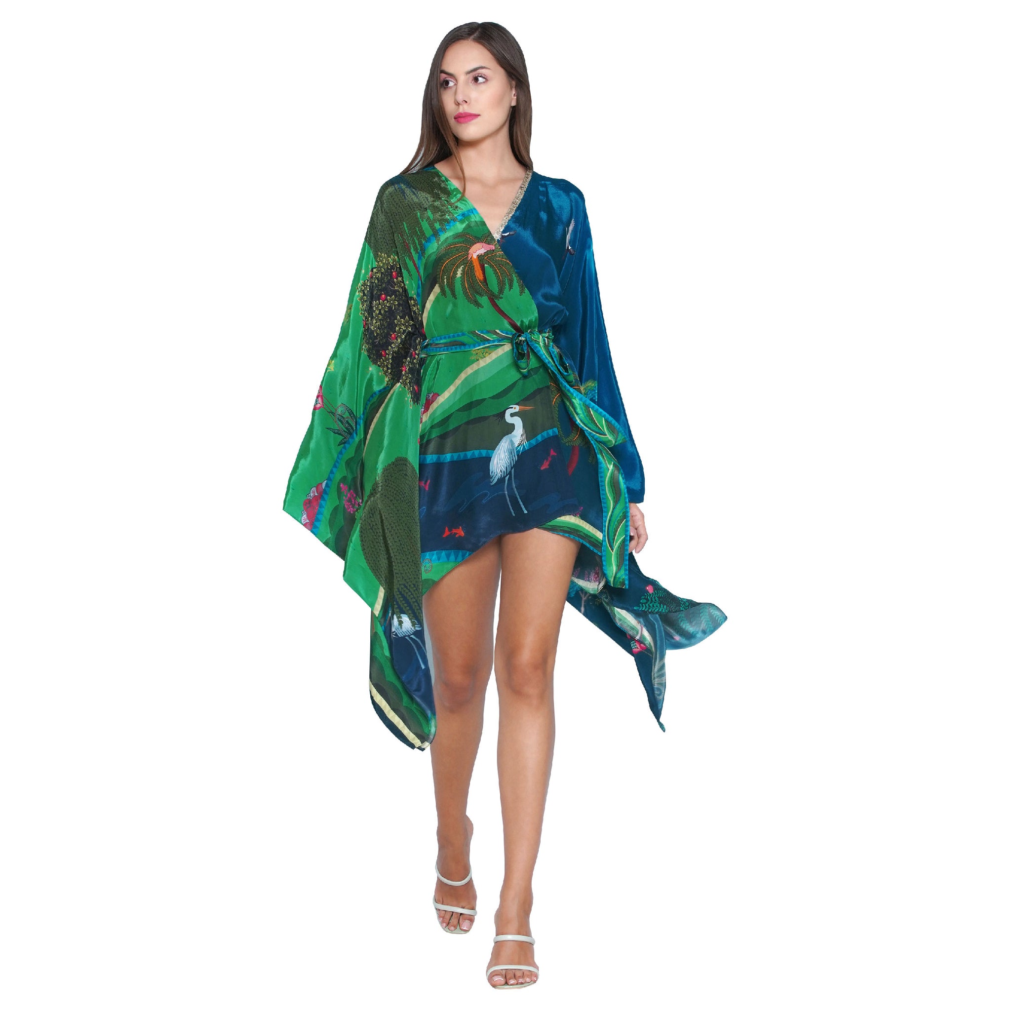 Embroidered Kaftan Dress