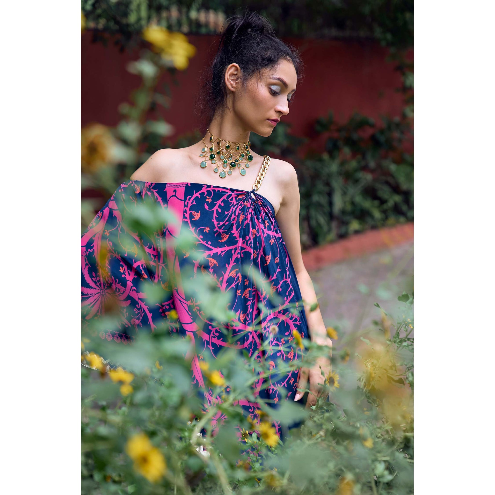 Embroidered Draped Set