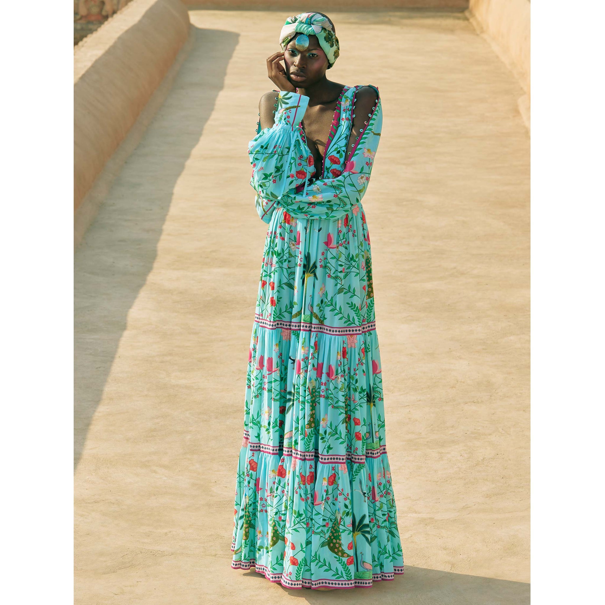 Embroidered Maxi Dress