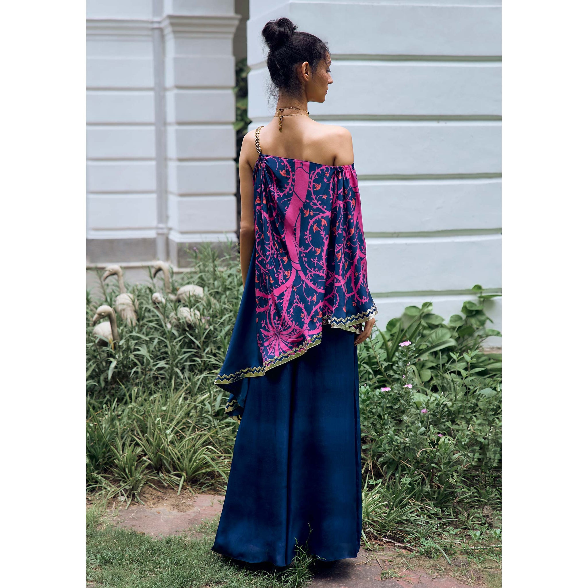 Embroidered Draped Set