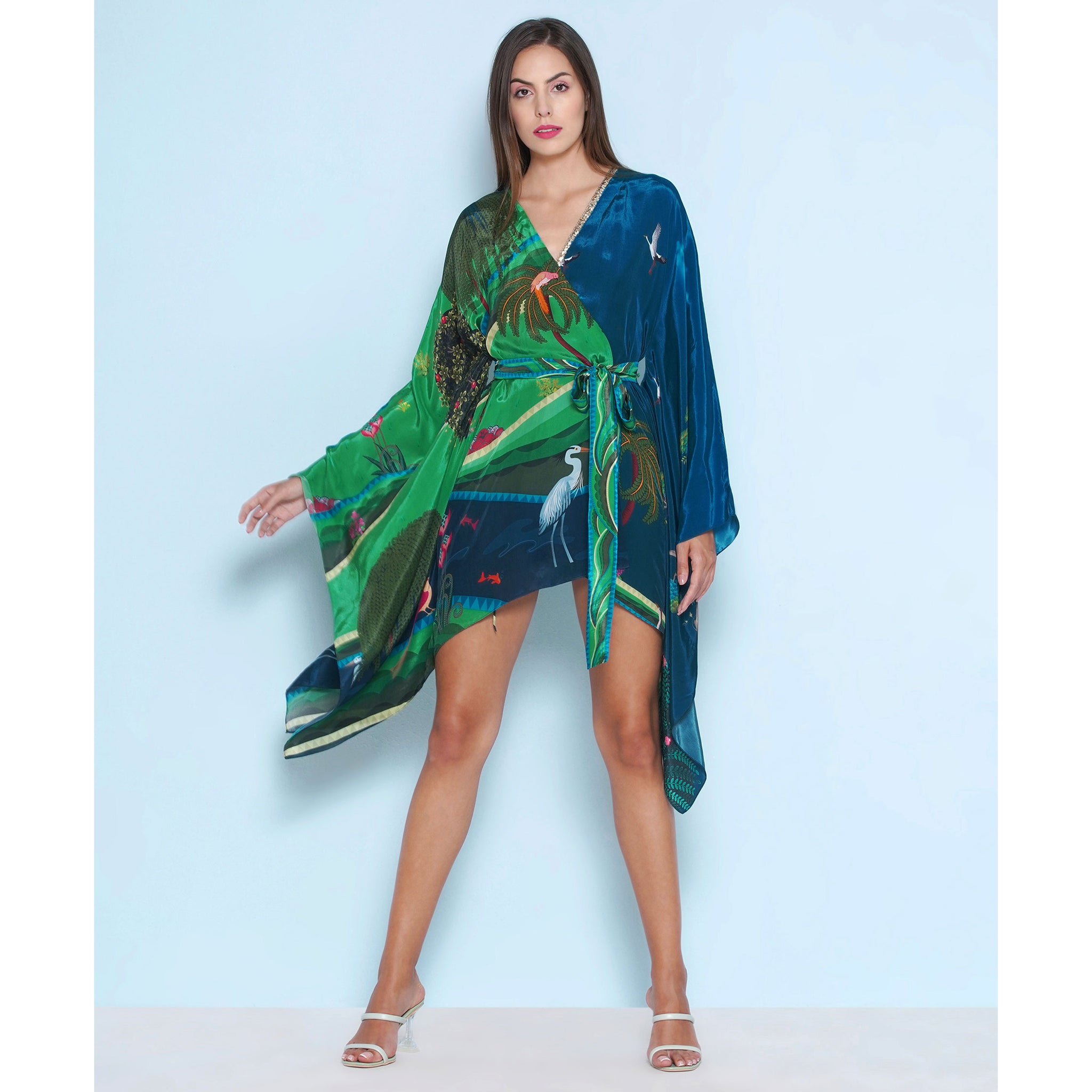 Embroidered Kaftan Dress