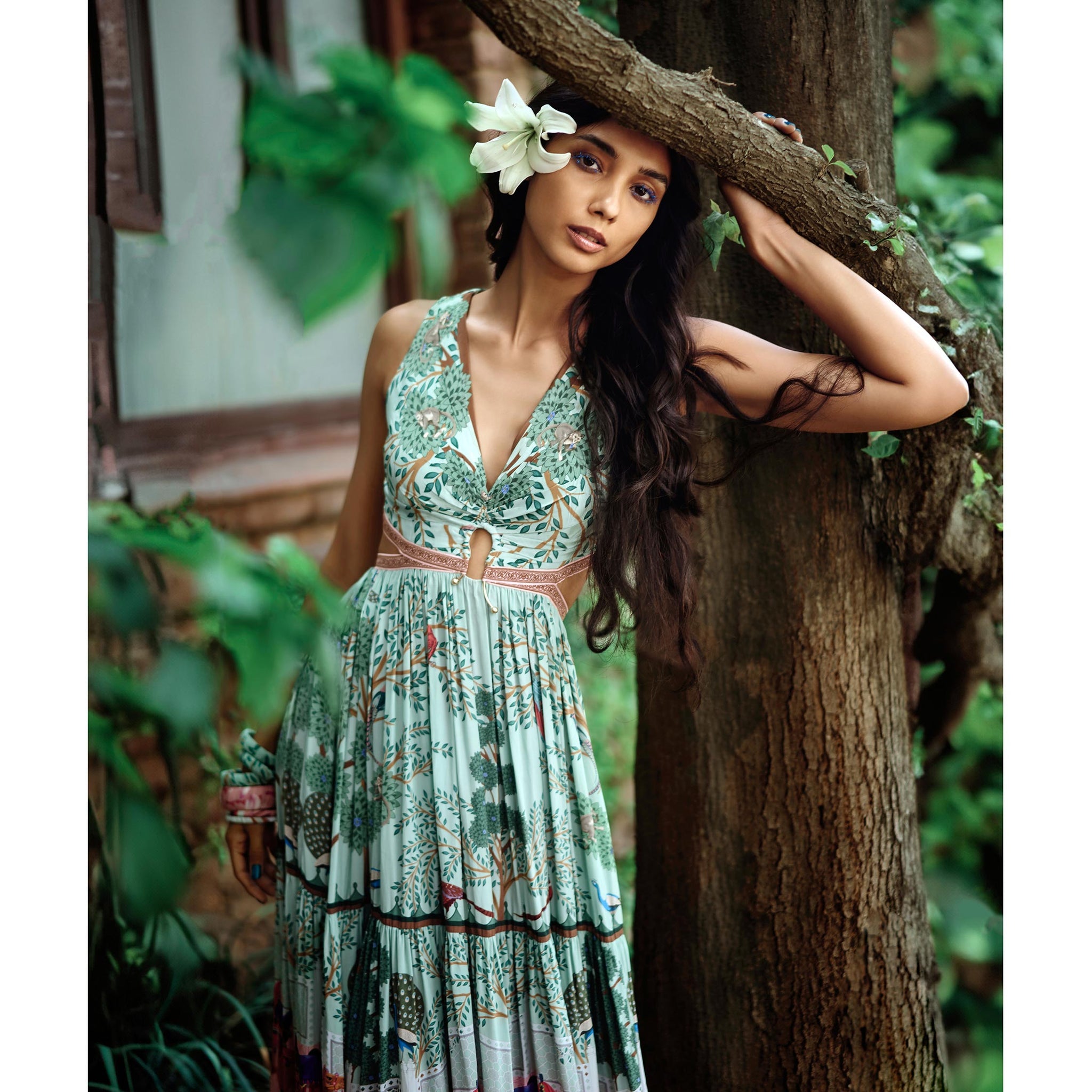 Embroidered Maxi Dress