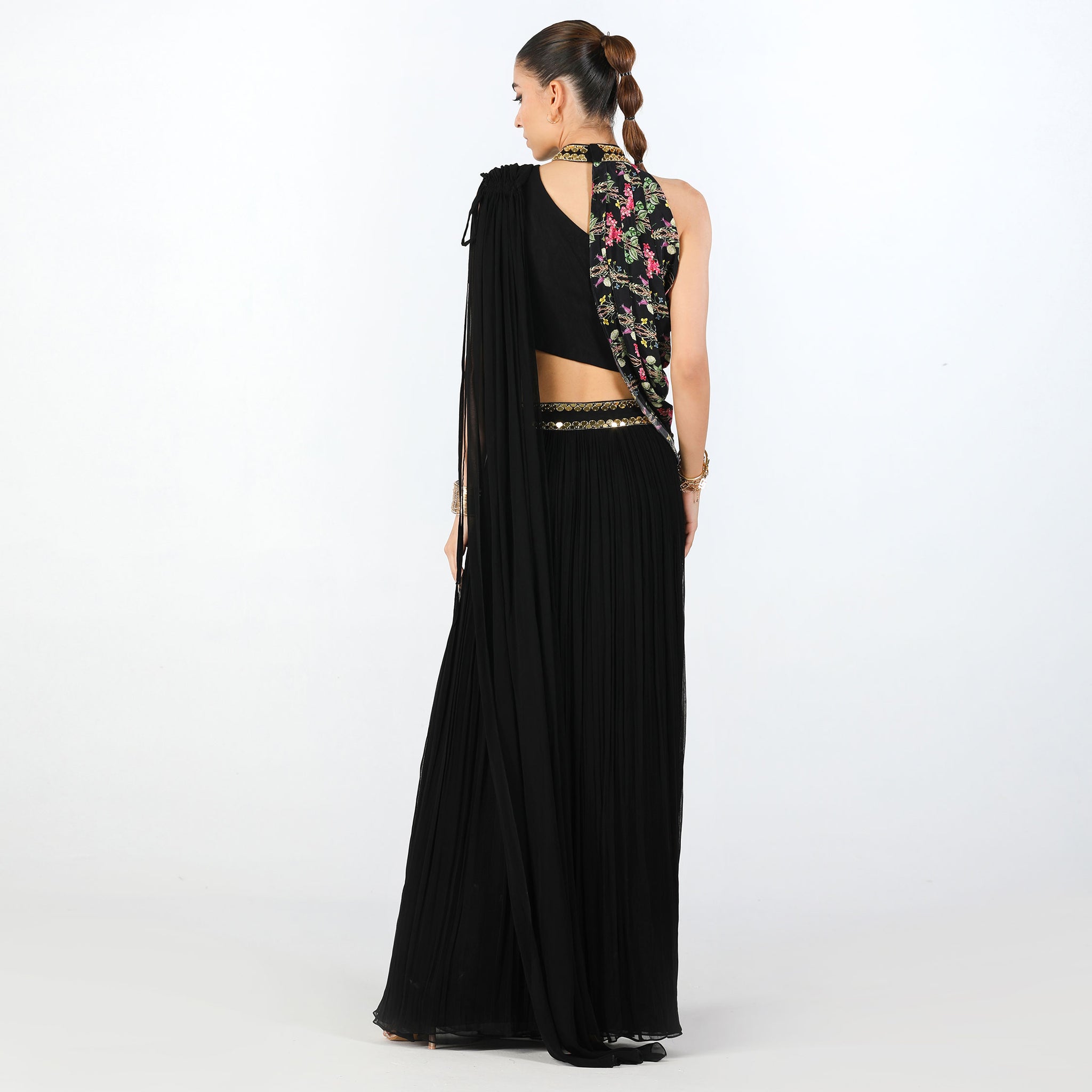 Embroidered Pre Draped Sari