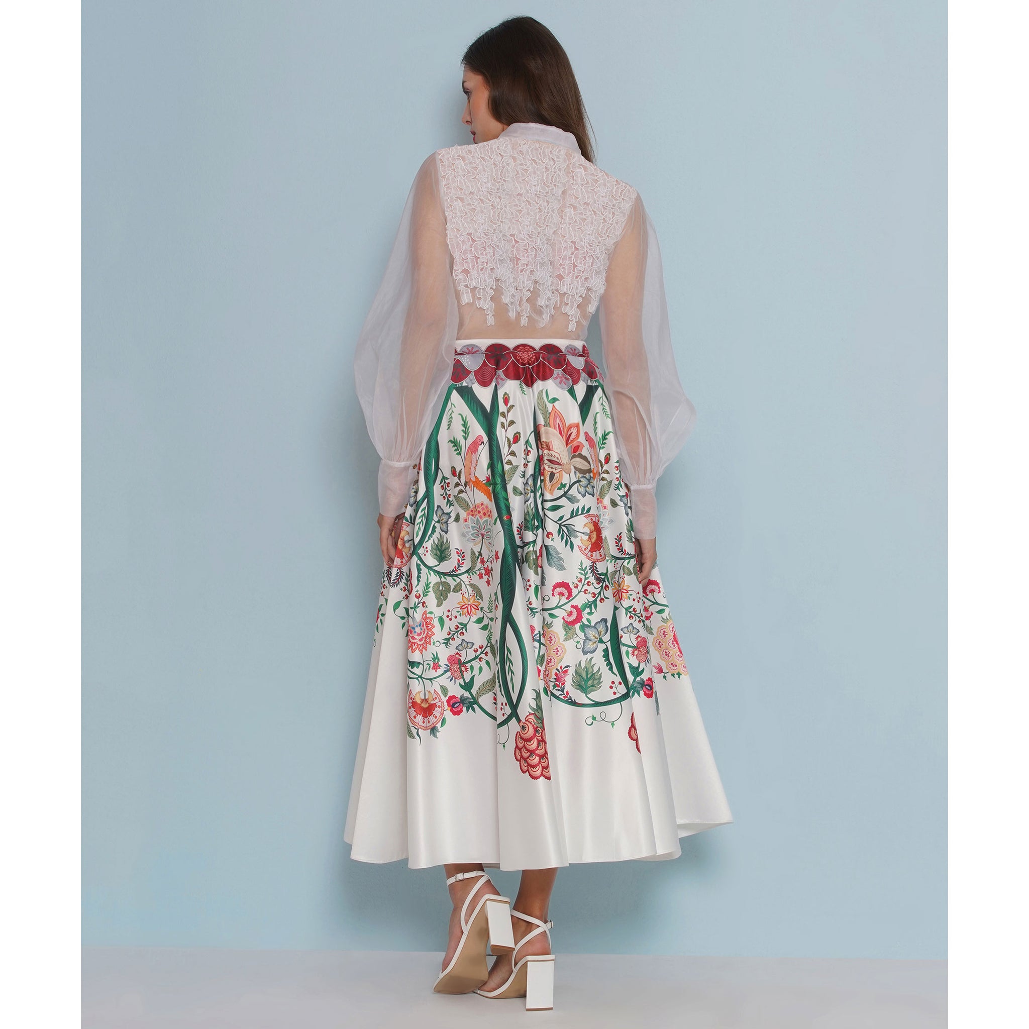 Rouched Organza Shirt
