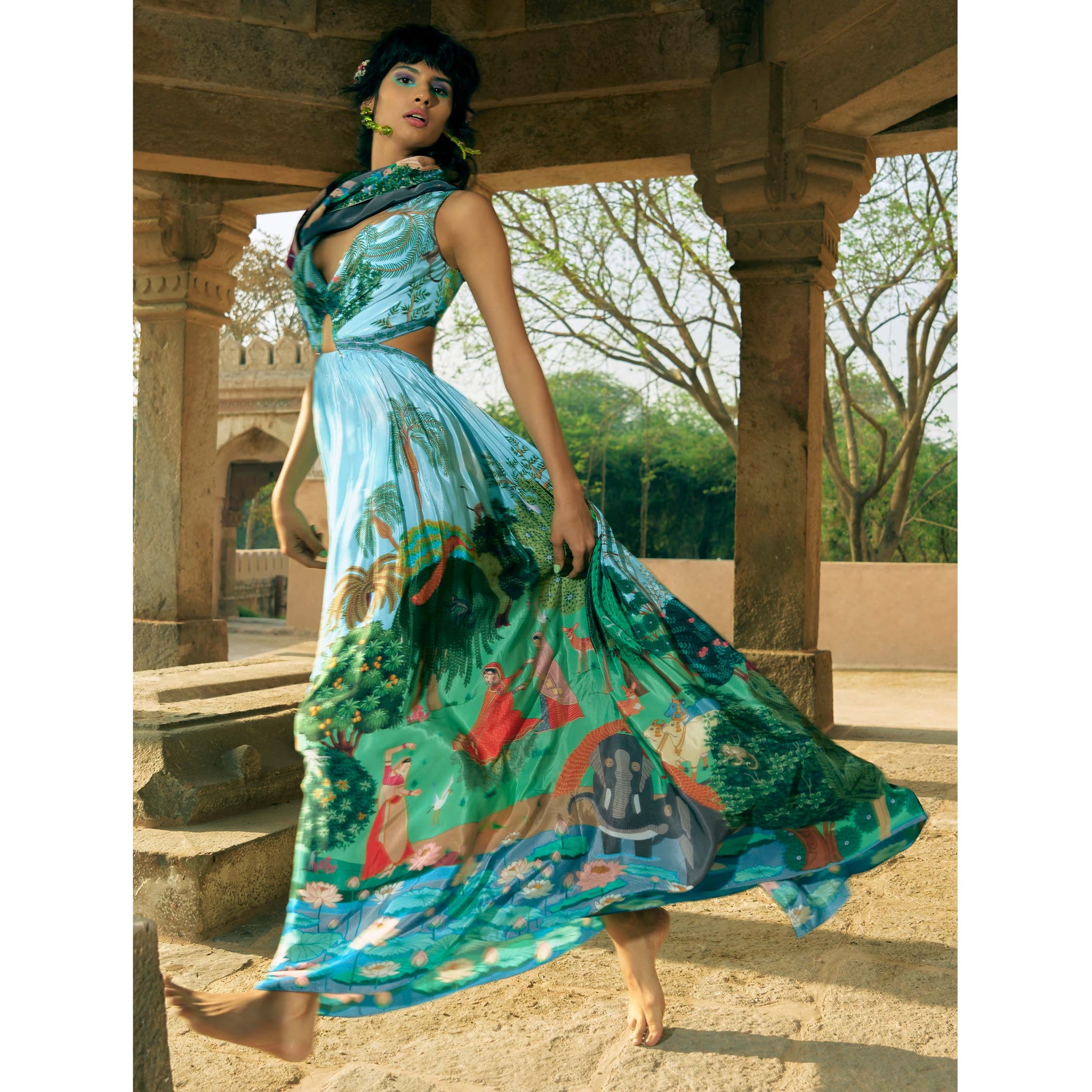 Embroidered Maxi Dress