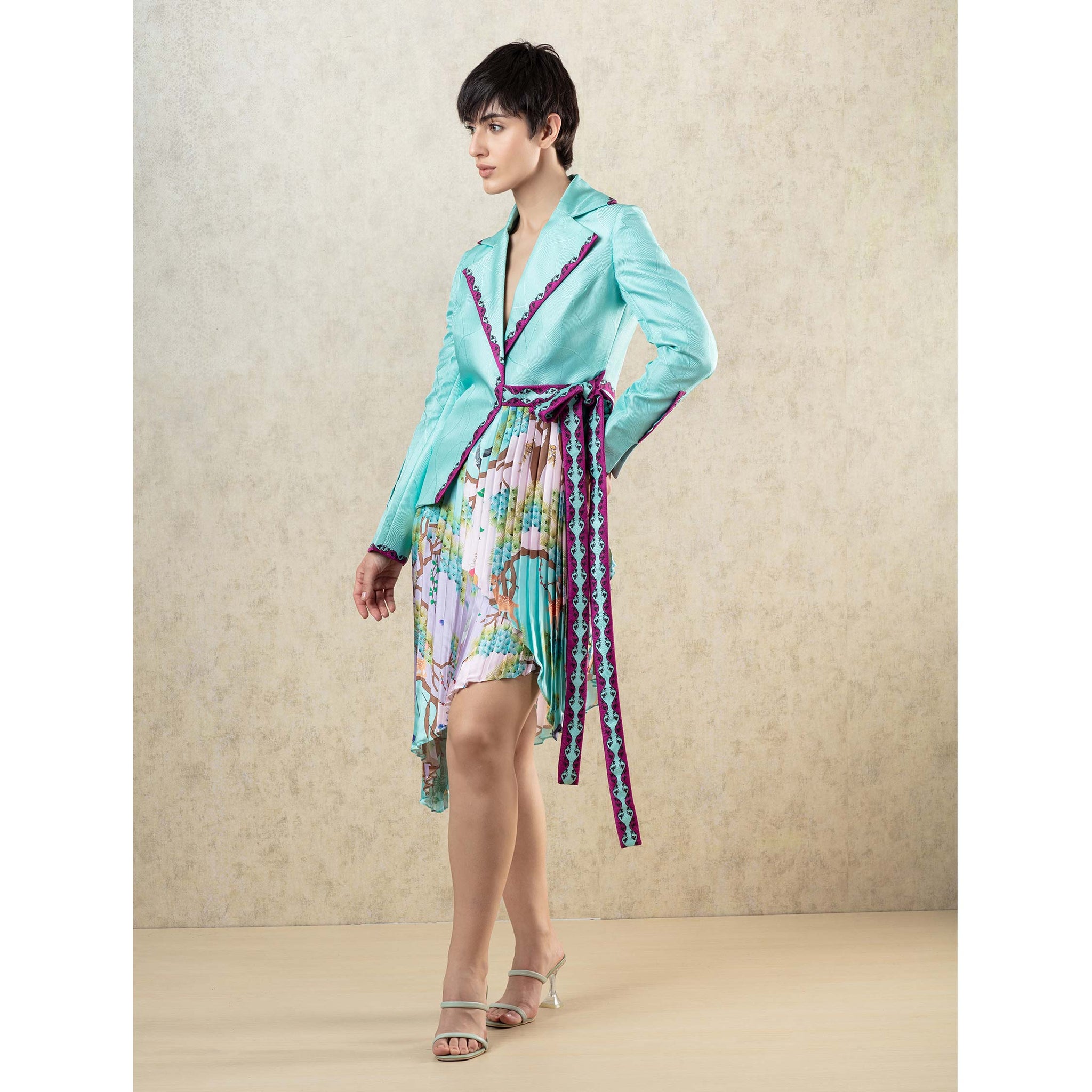 Asymmetrical Pleated Skirt