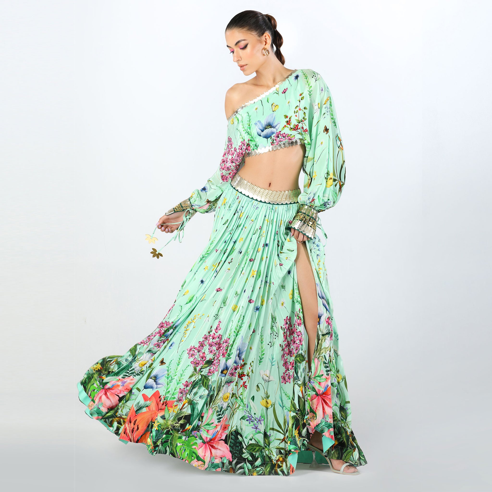 Embroidered Skirt Set