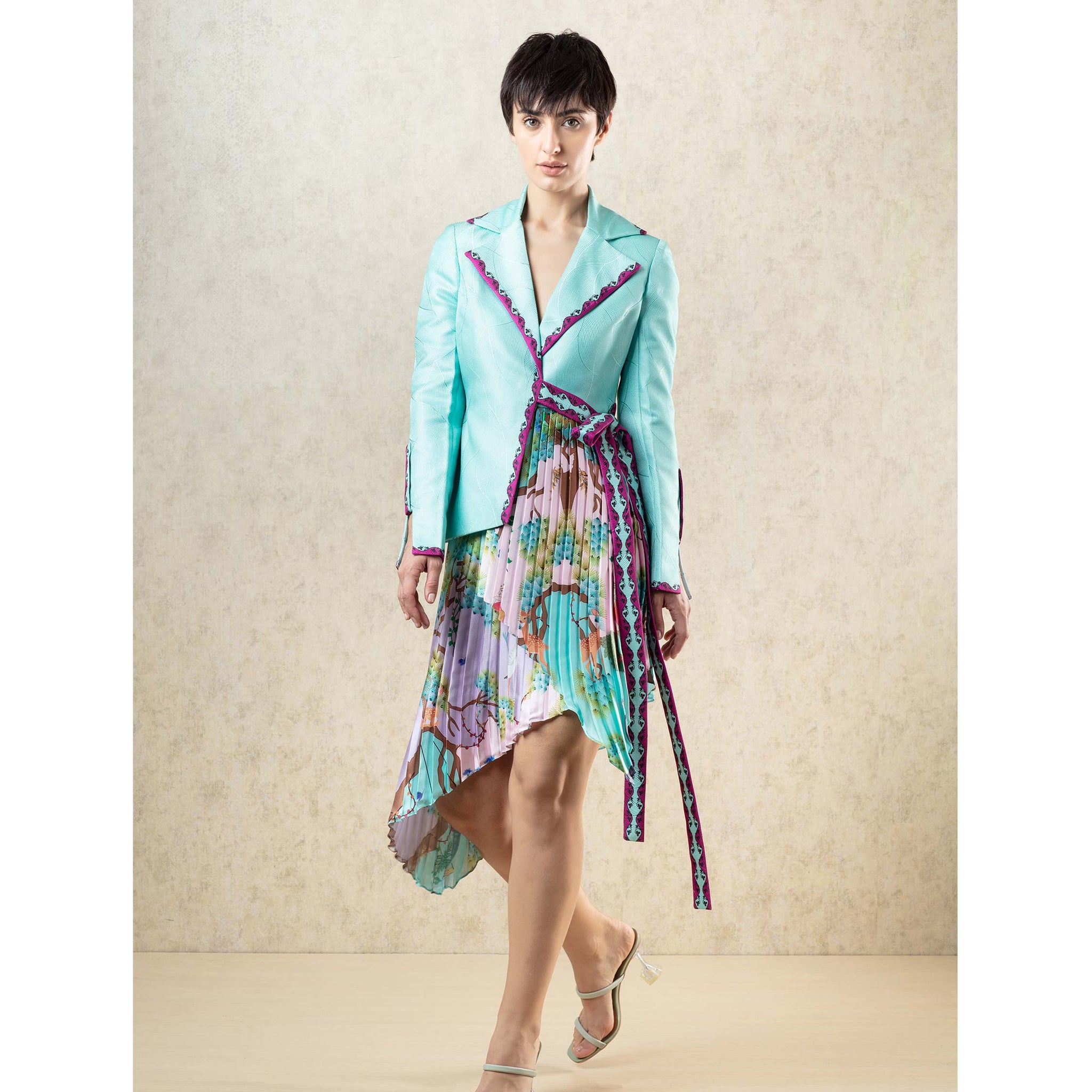 Asymmetrical Pleated Skirt