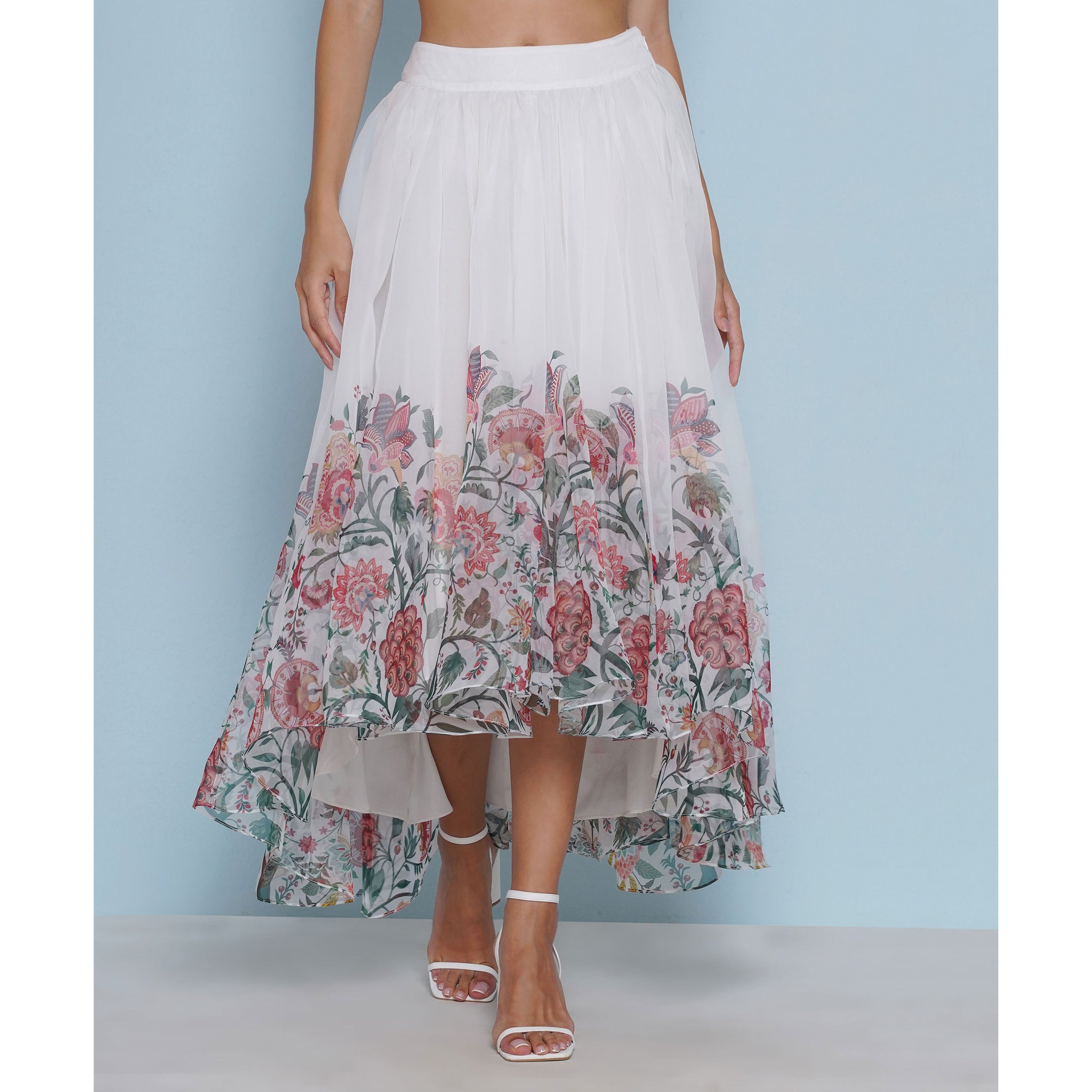 Printed Tulle Skirt