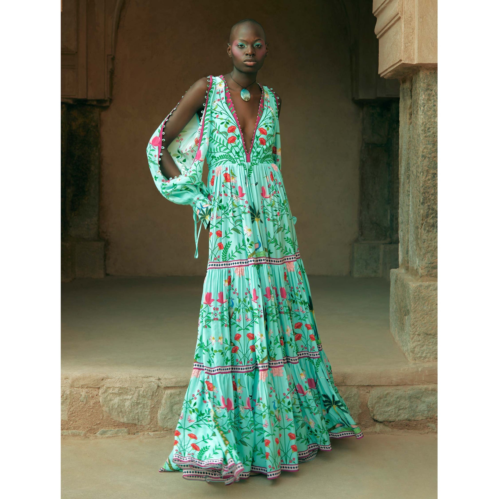 Embroidered Maxi Dress