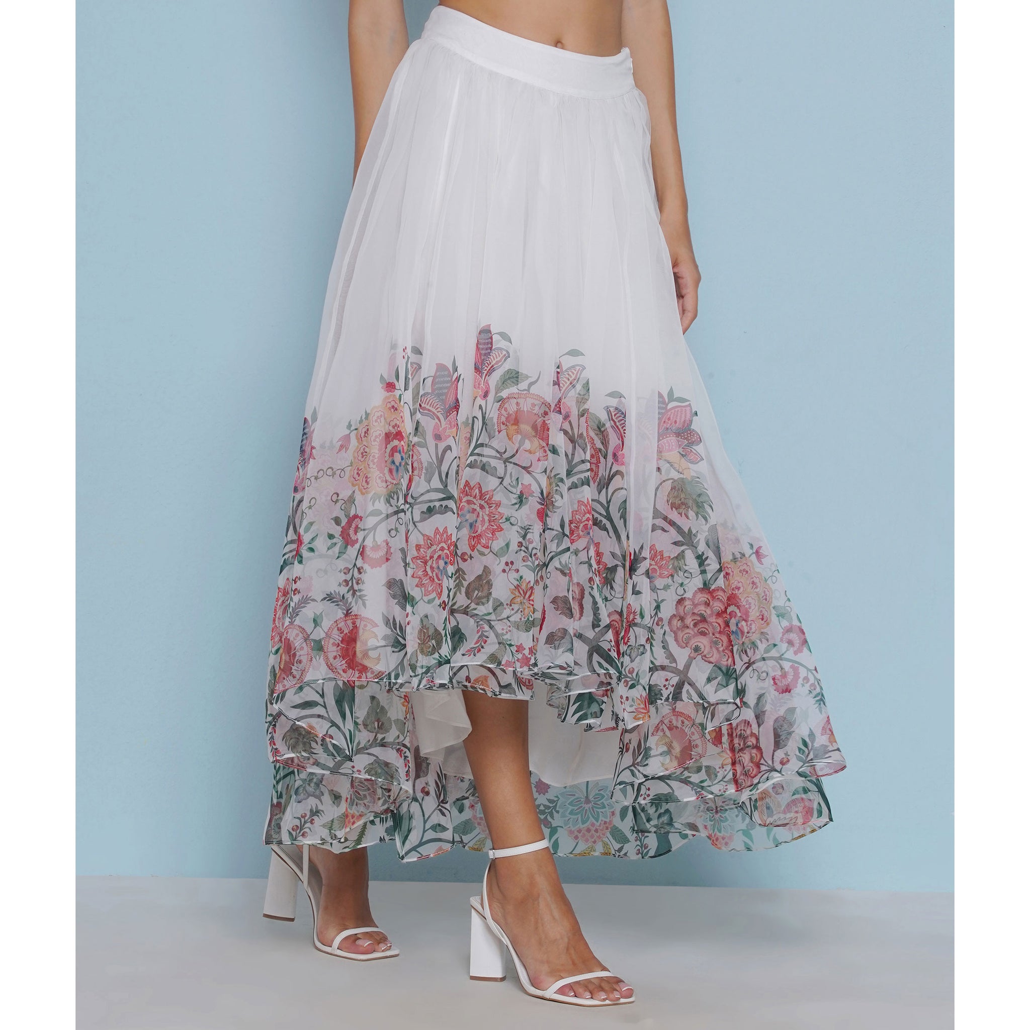 Printed Tulle Skirt