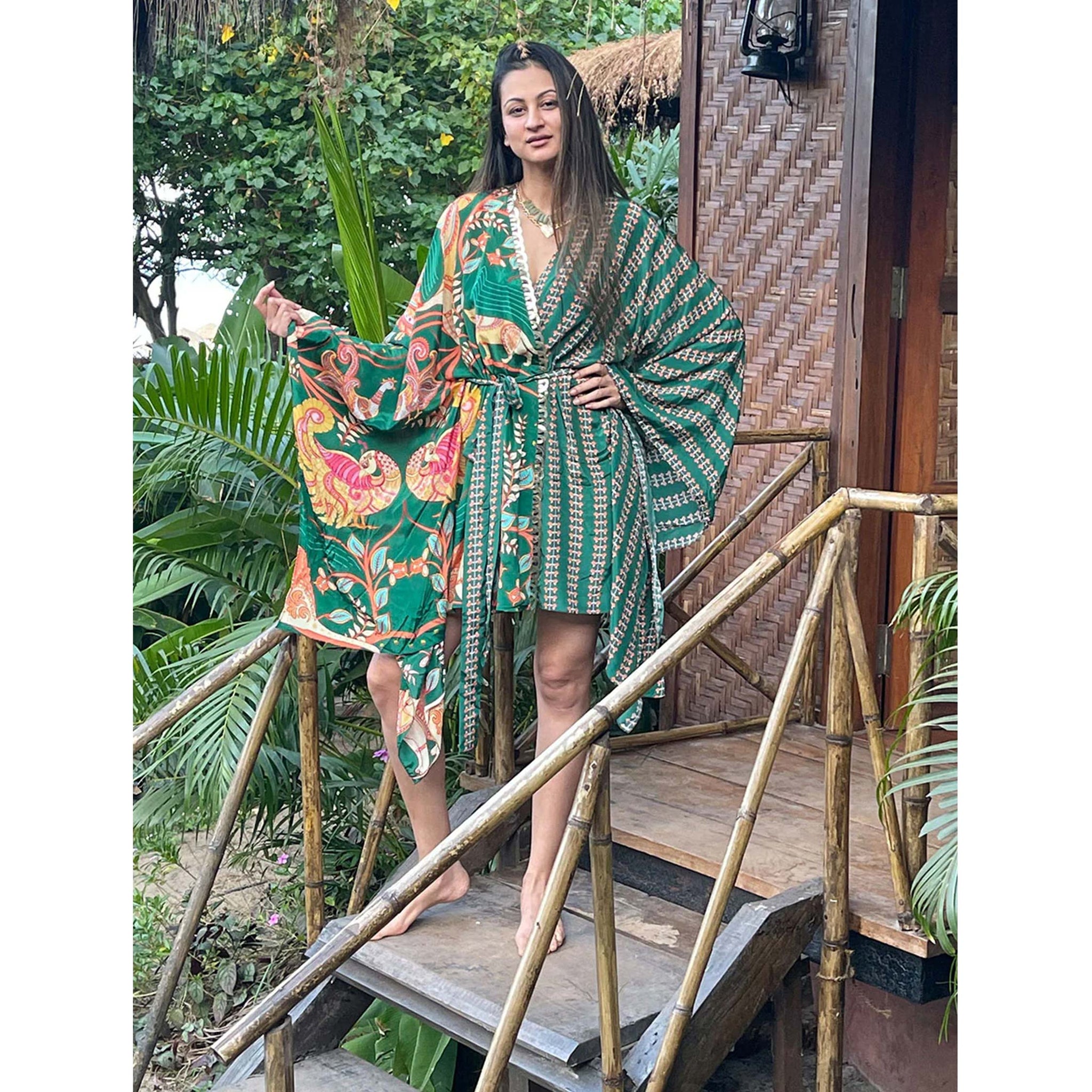 Printed Embroidered Kaftan