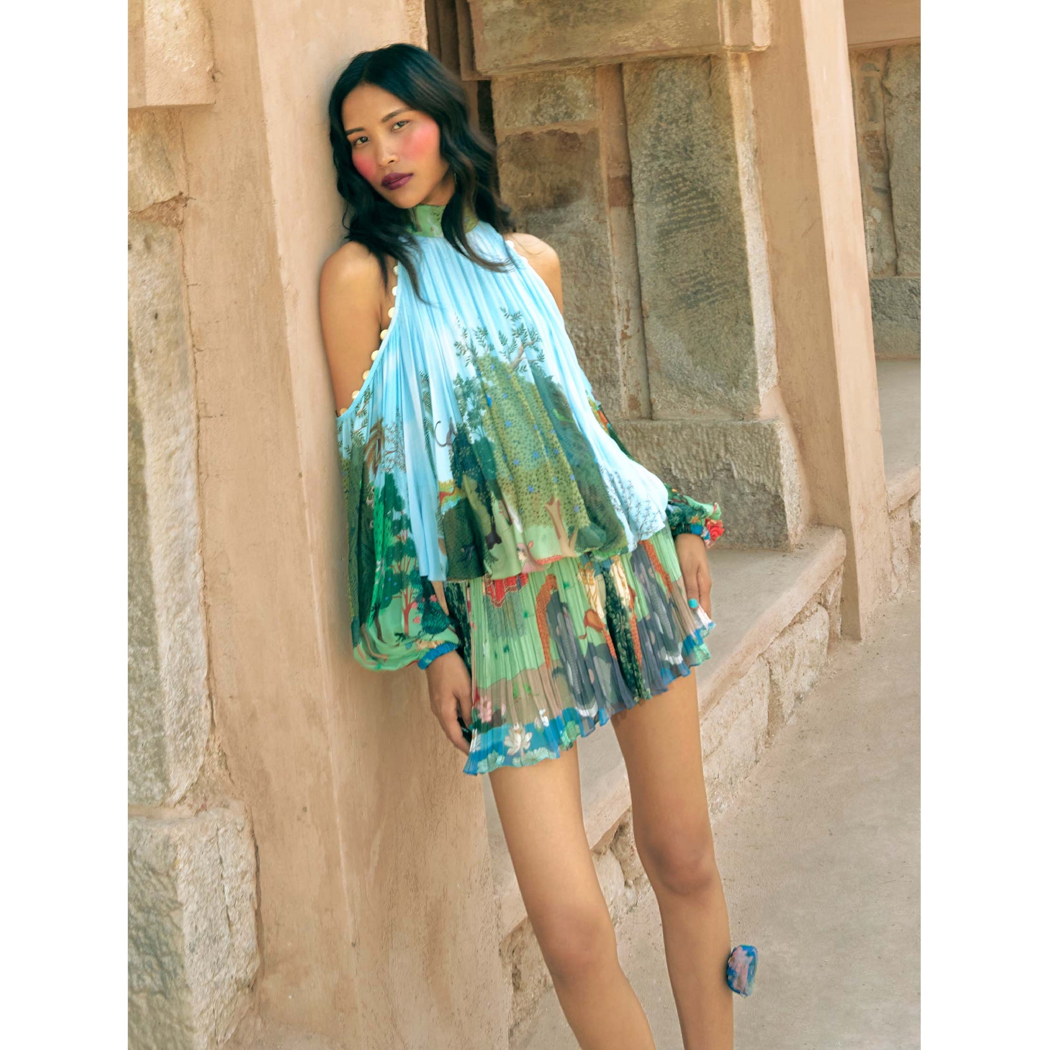 Crinkled Statement Shorts