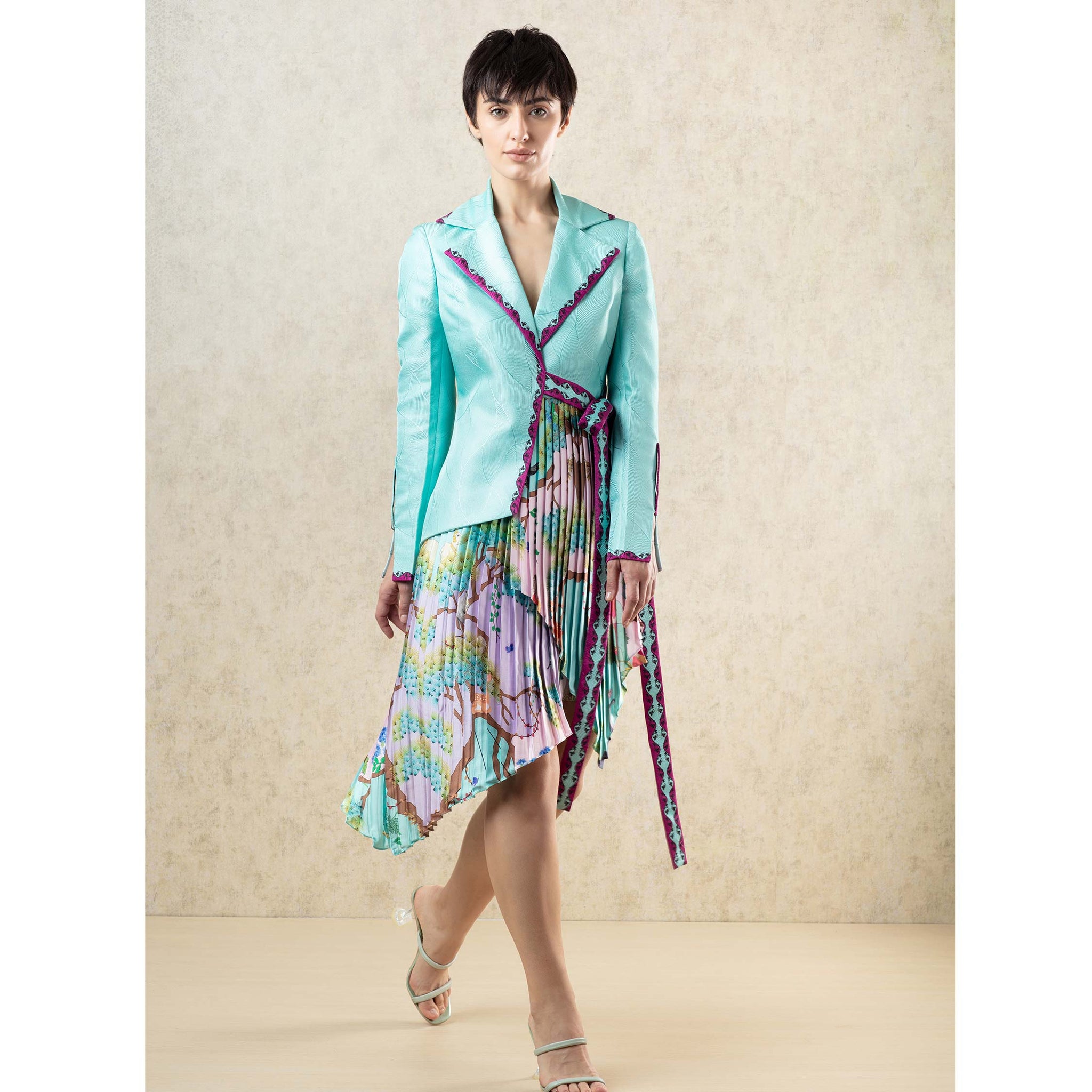 Asymmetrical Pleated Skirt