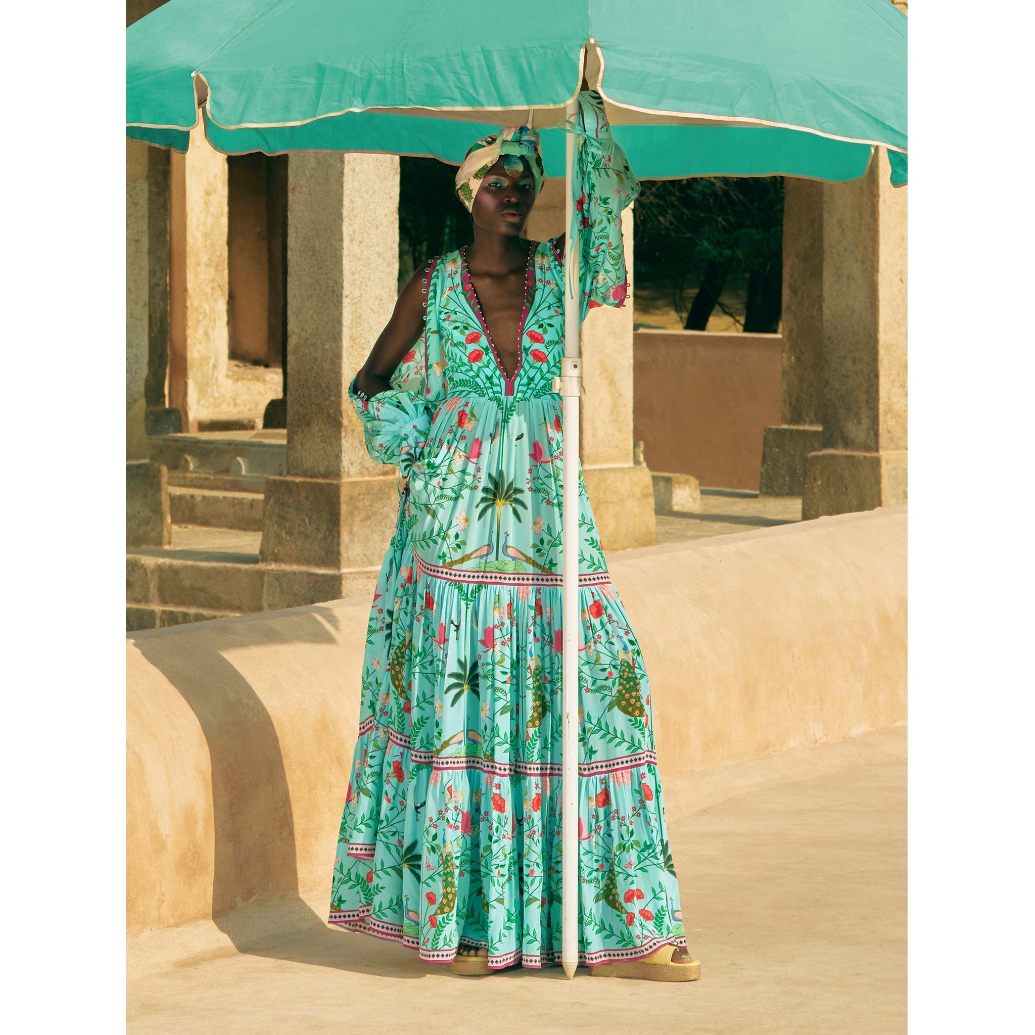 Embroidered Maxi Dress