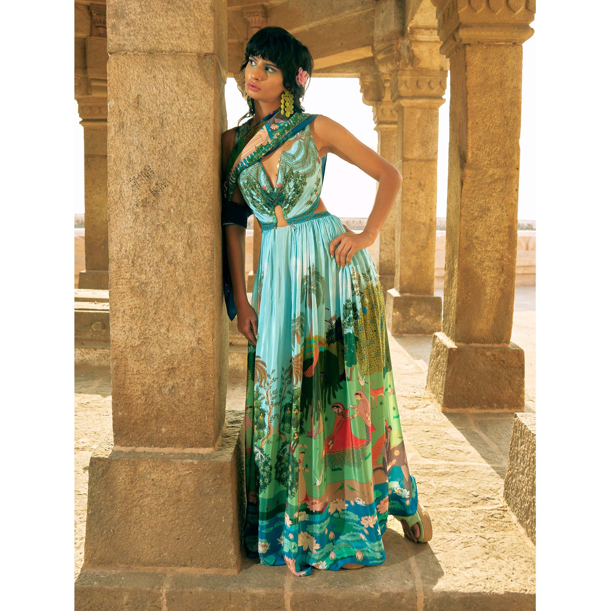 Embroidered Maxi Dress