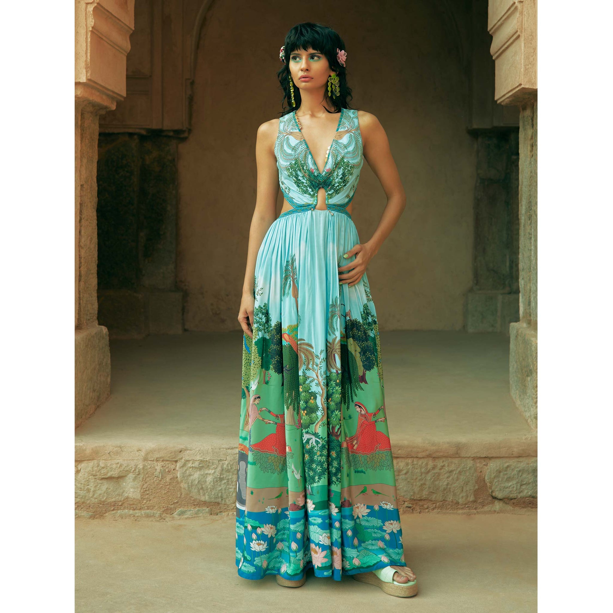 Embroidered Maxi Dress