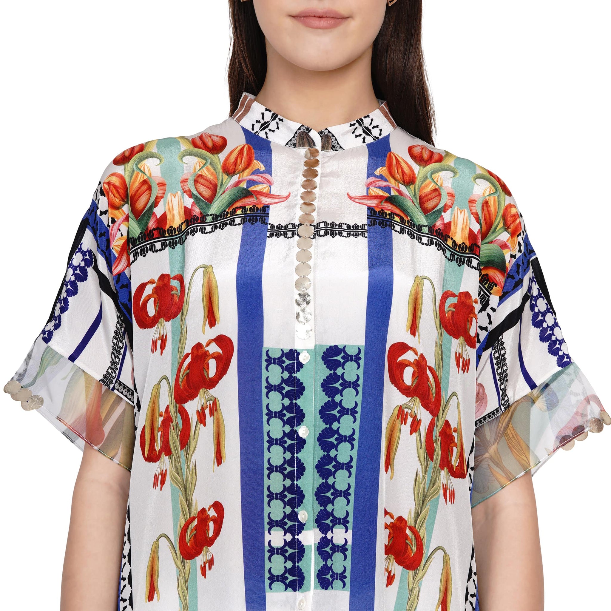 Embroidered Printed Tunic