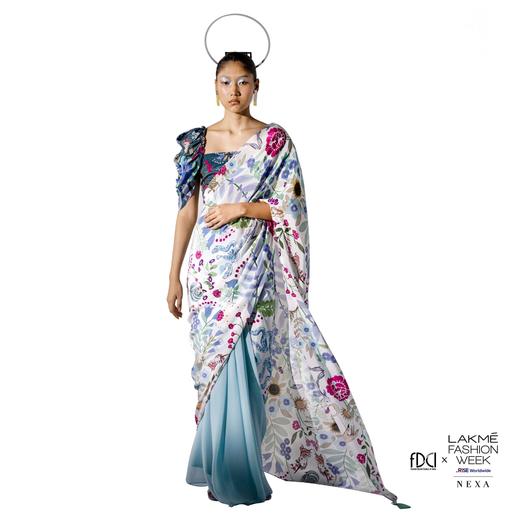 Half and Half Saree