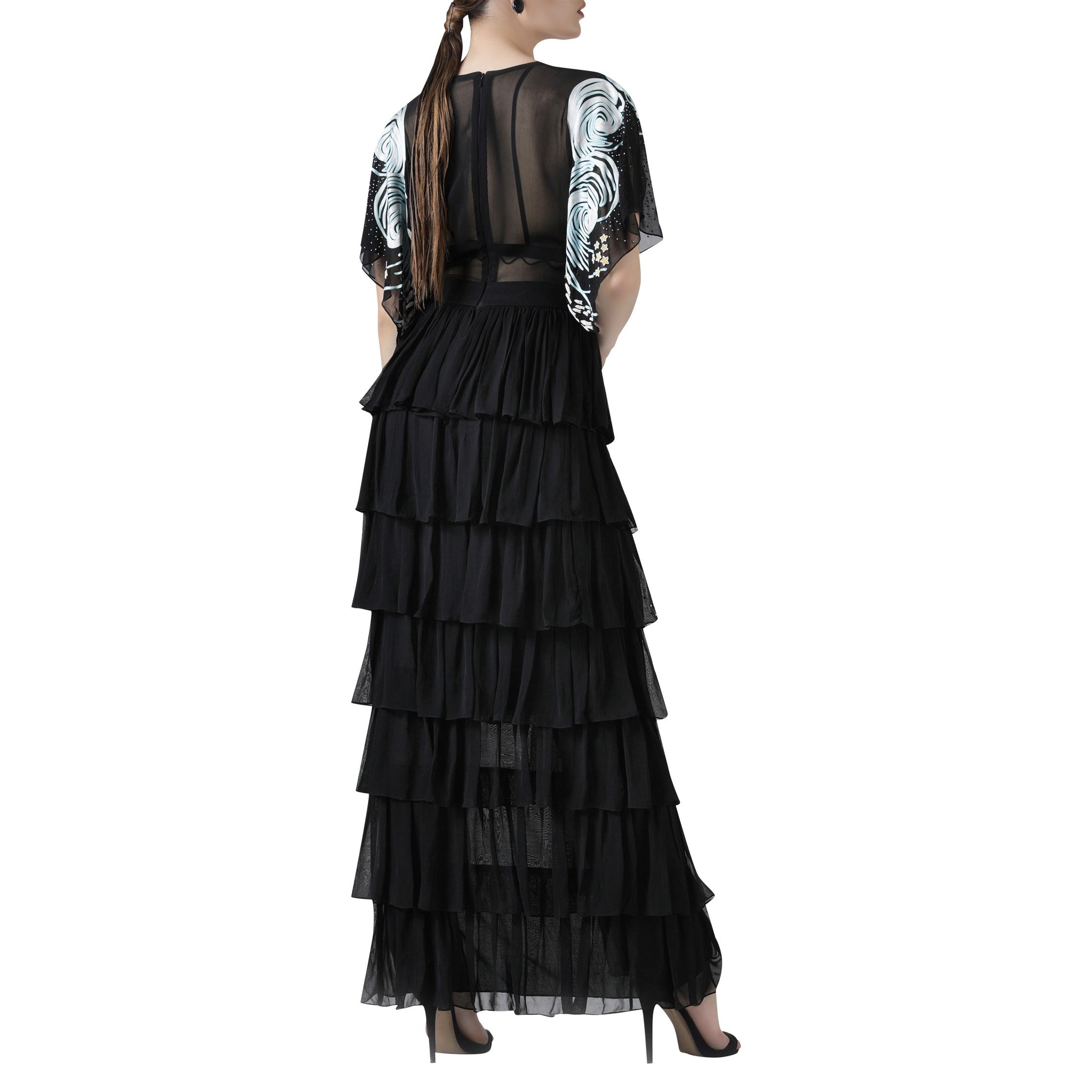 Embroidered Layered Dress