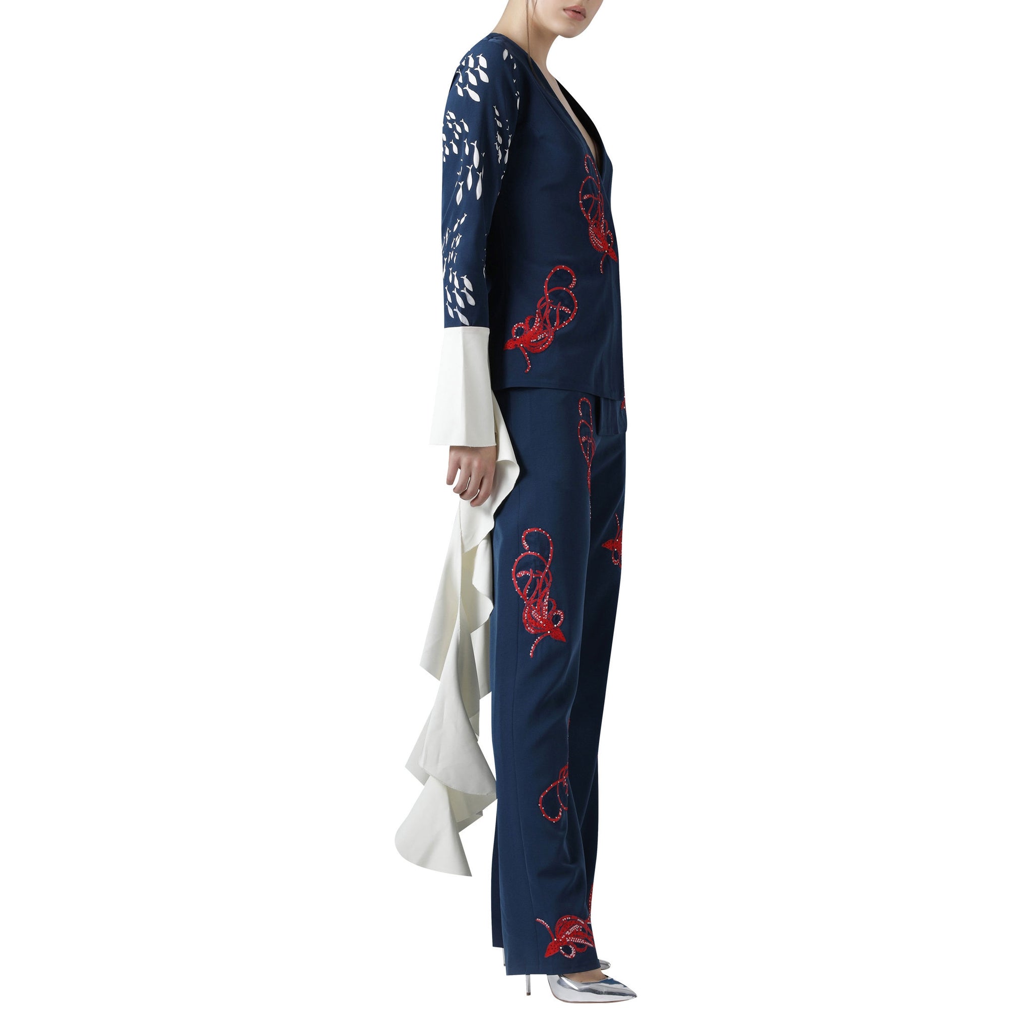 Embroidered Pant Suit set