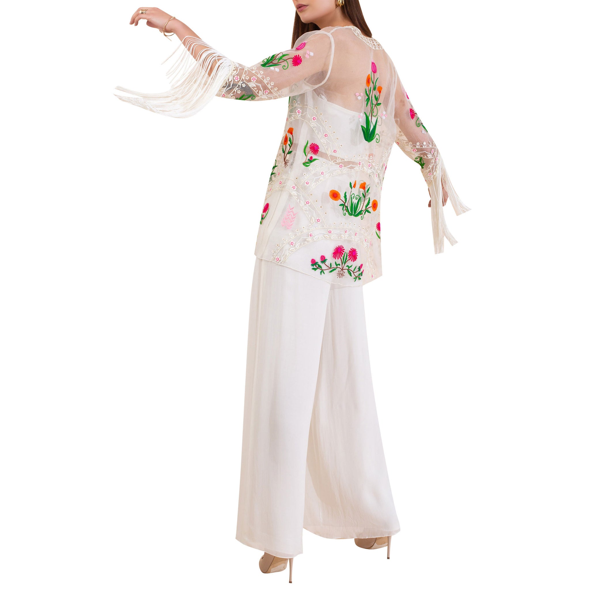 Embroidered Jacket Set