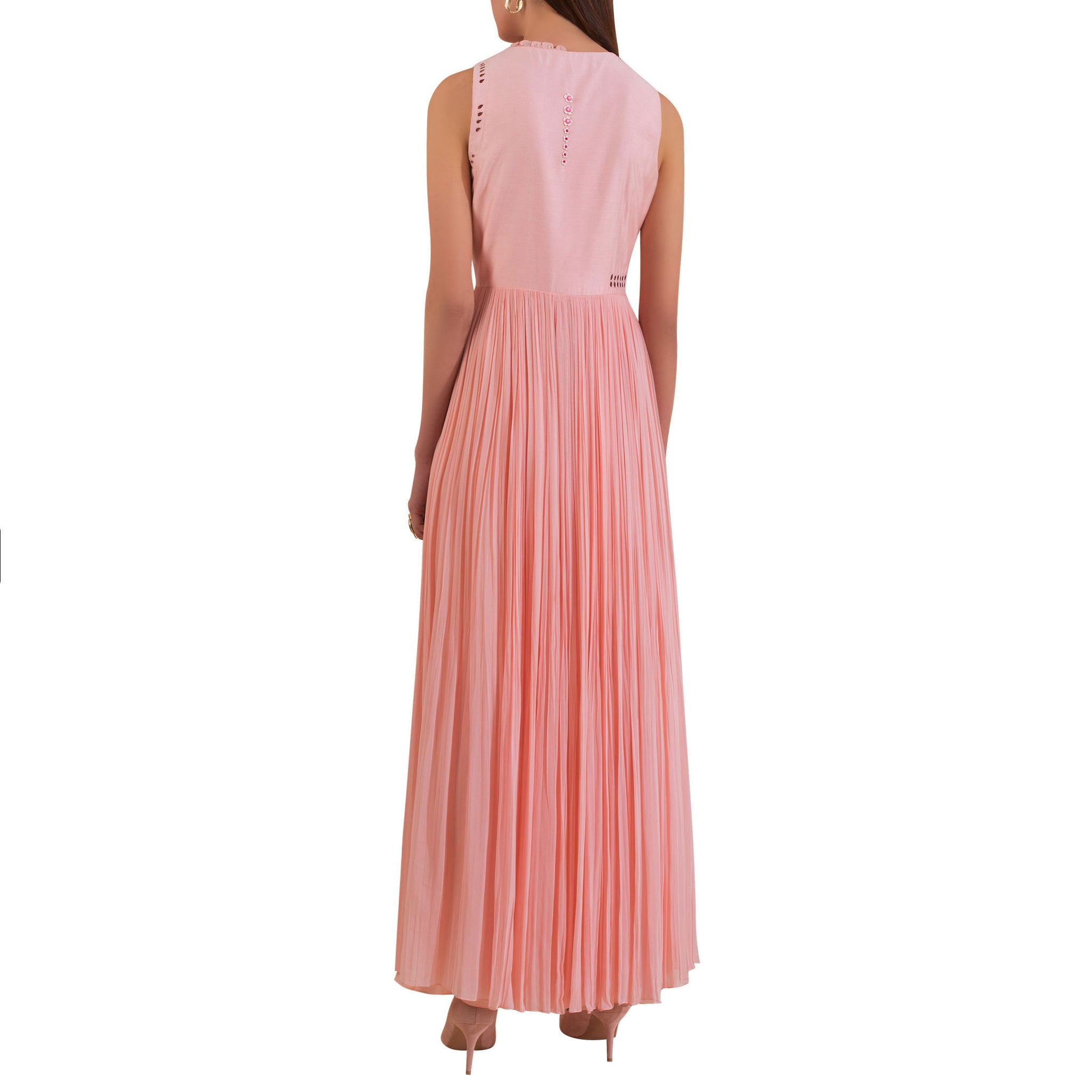 Embroidered Asymmetric Kurta with Dhoti Pants.