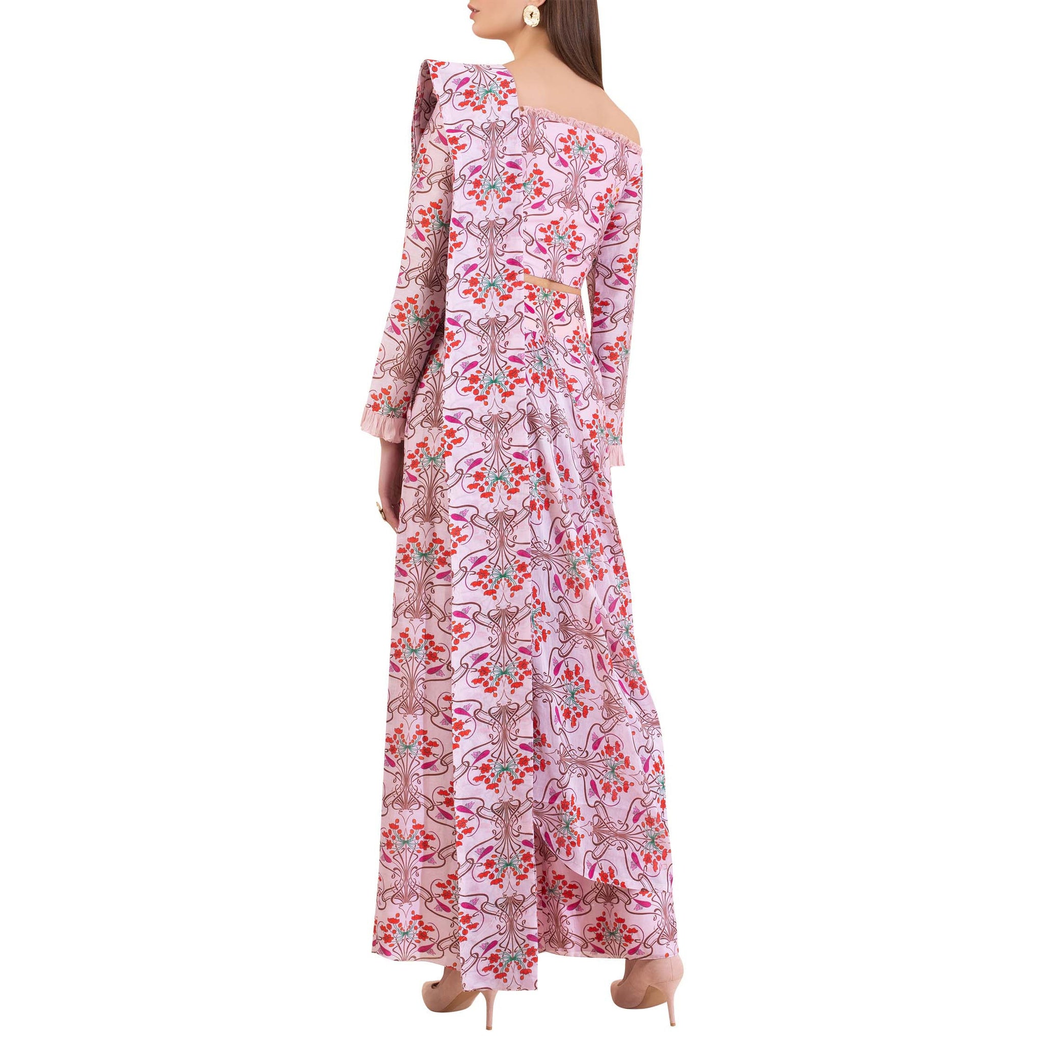 Off Shoulder Trouser Sari