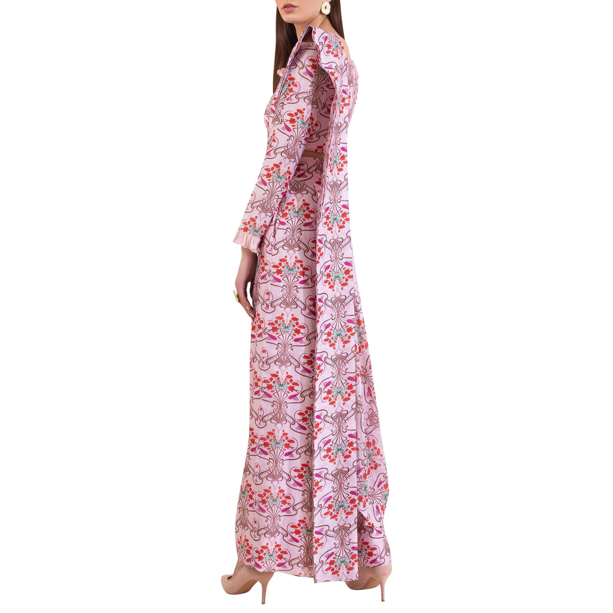 Off Shoulder Trouser Sari