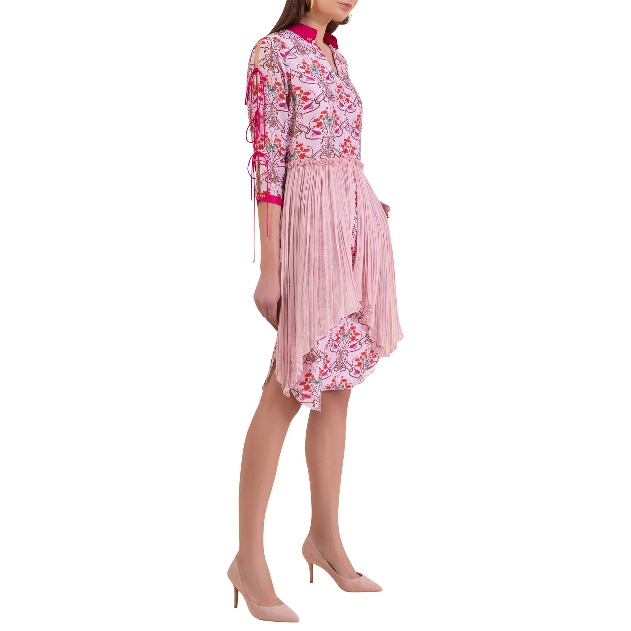 Printed Tunic with Pleats