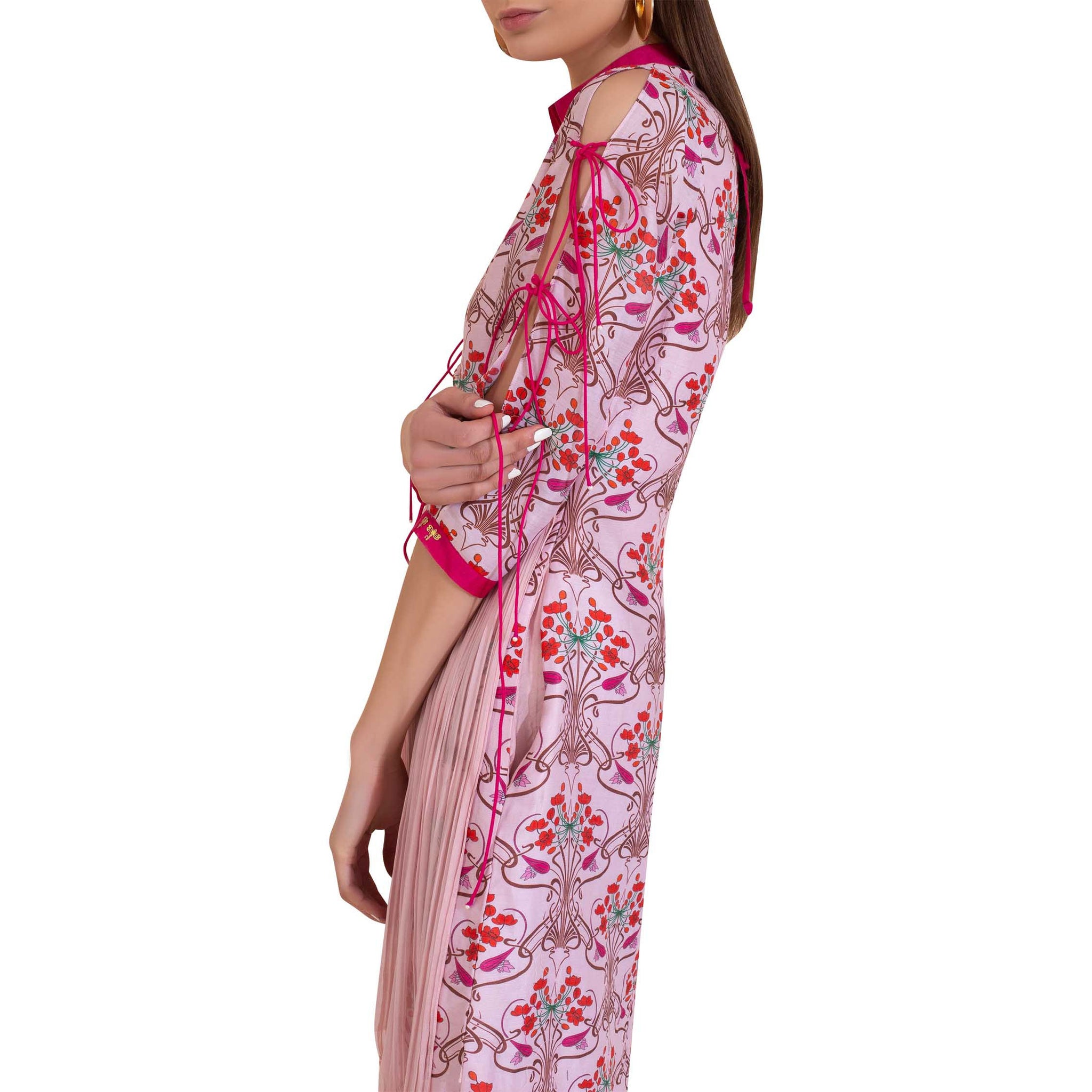 Printed Tunic with Pleats