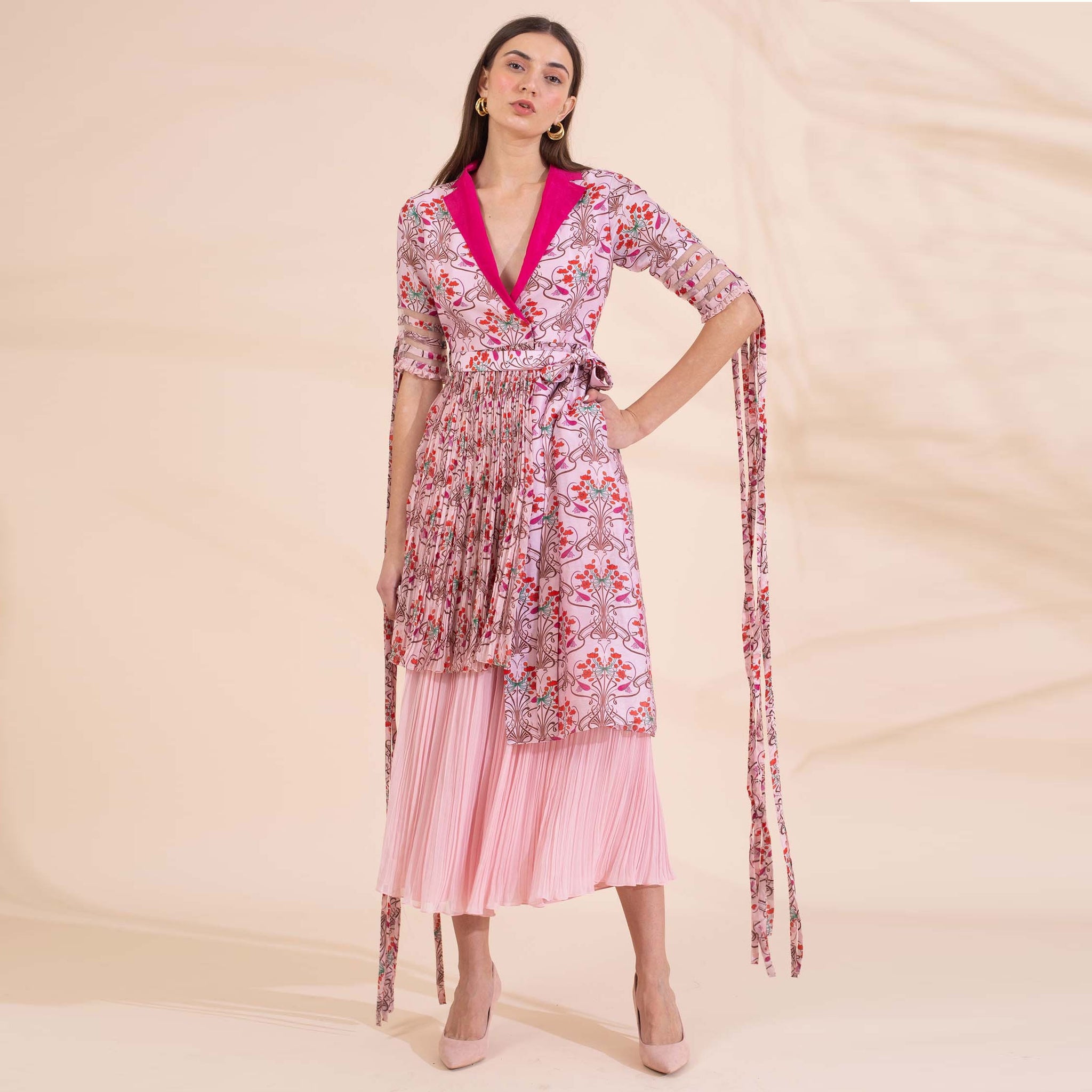 Asymmetrical Floral Print Dress