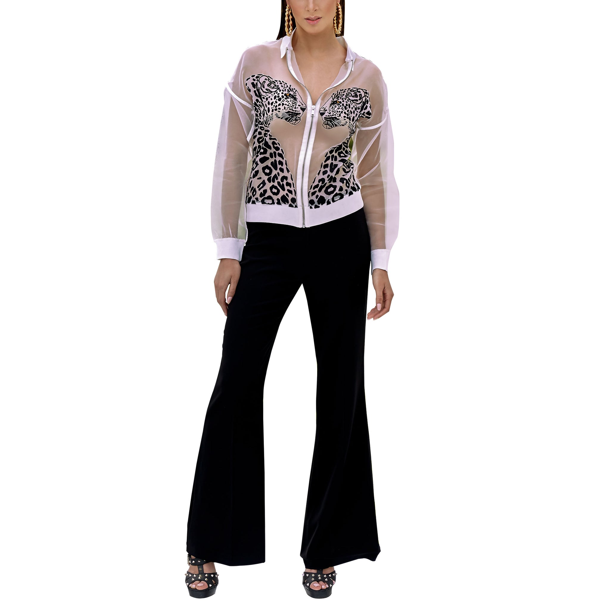 Embroidered Sheer Jacket