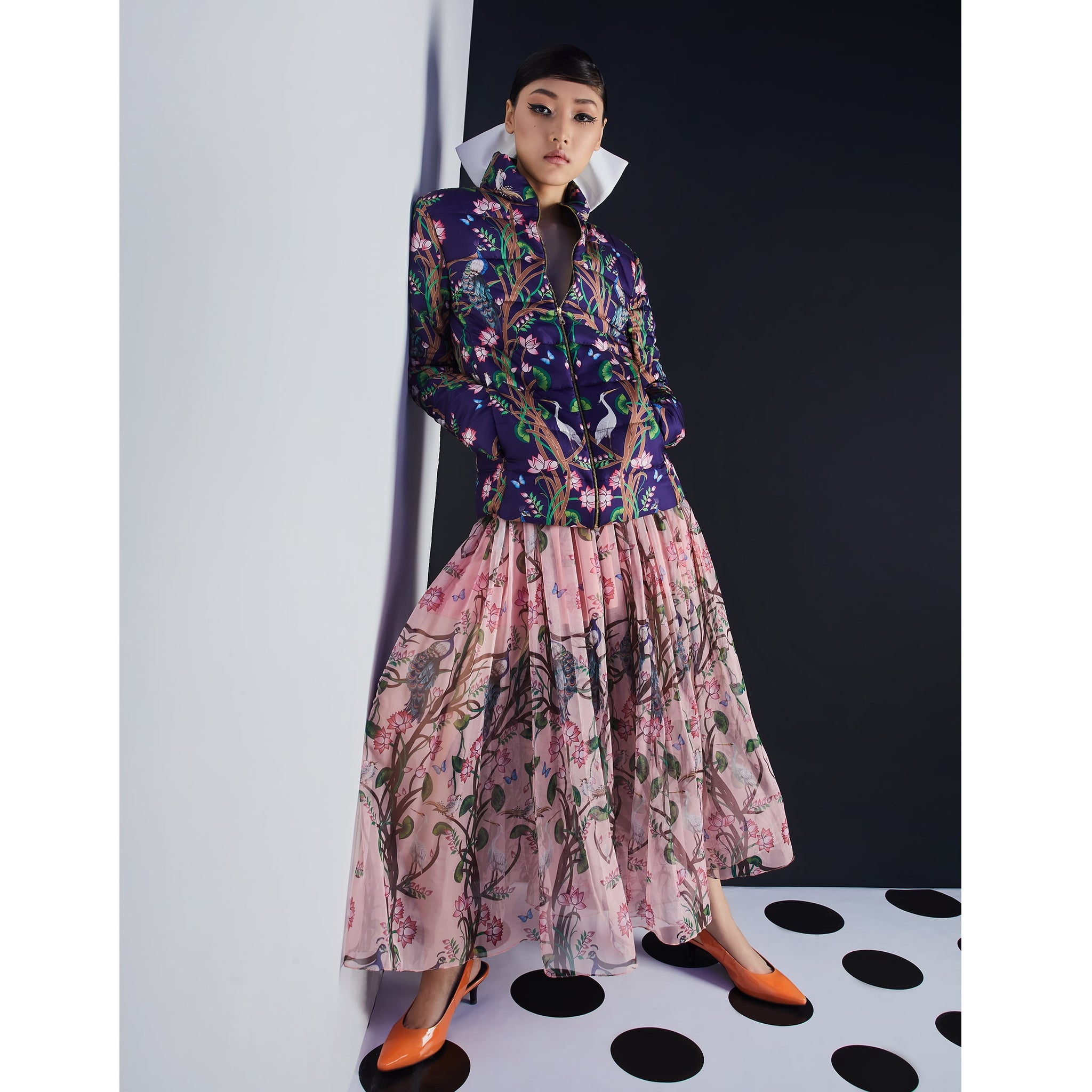Printed Sheer Skirt