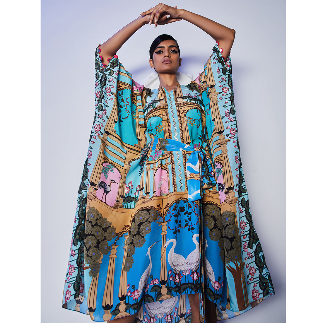 Embroidered Kaftan Dress