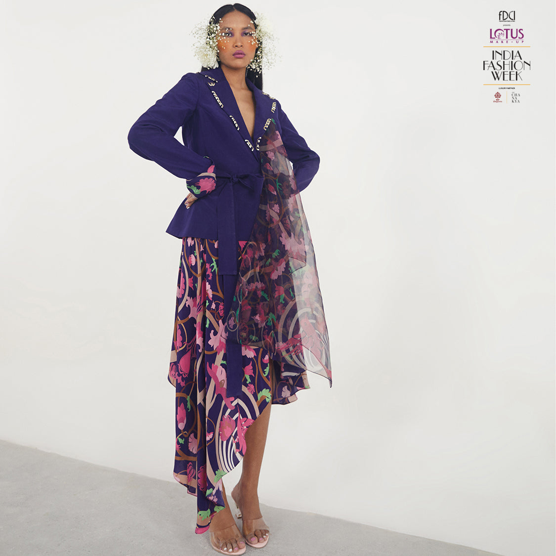 Embroidered Wrap Jacket