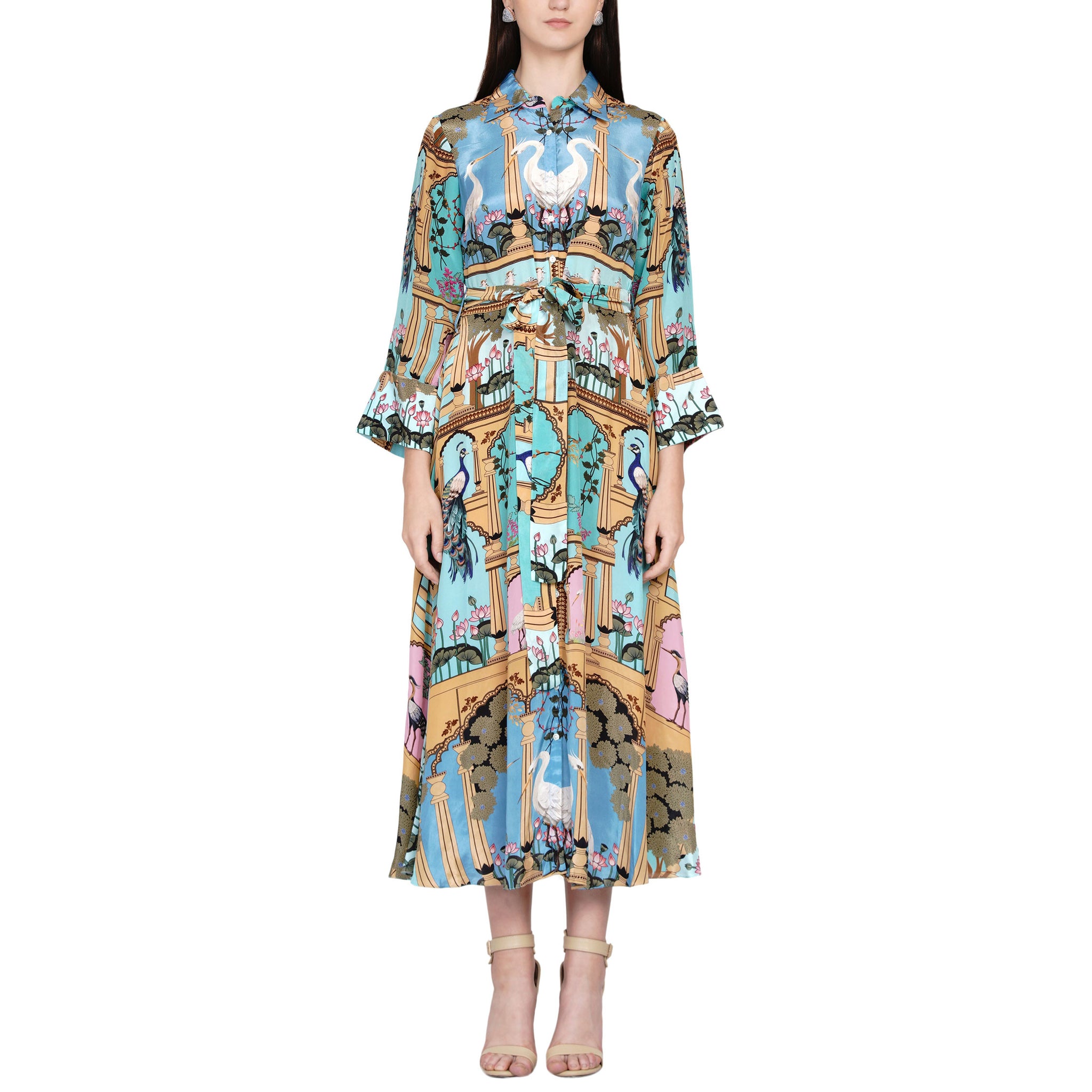 Printed Shirt Dress