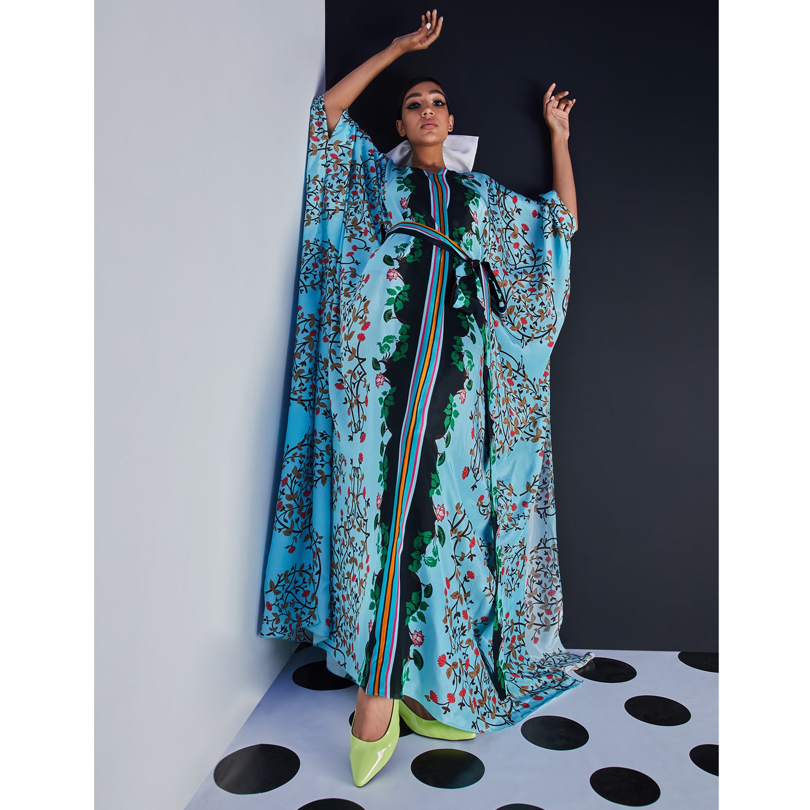 Printed Kaftan with Belt