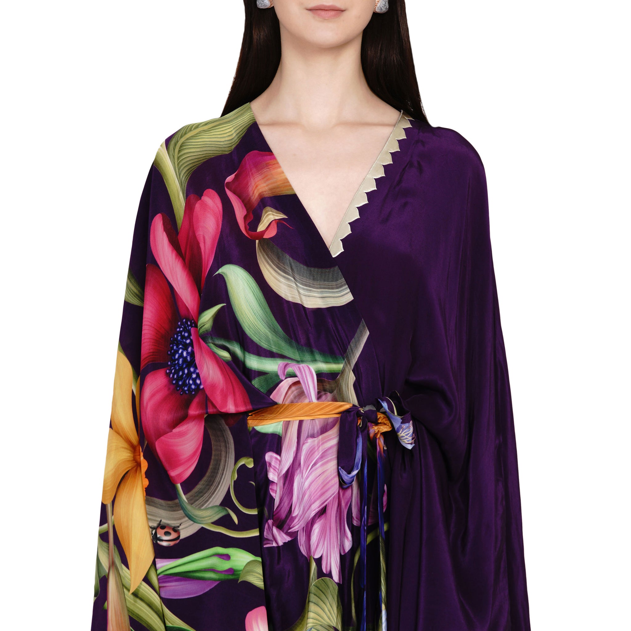 Embroidered Kaftan Dress