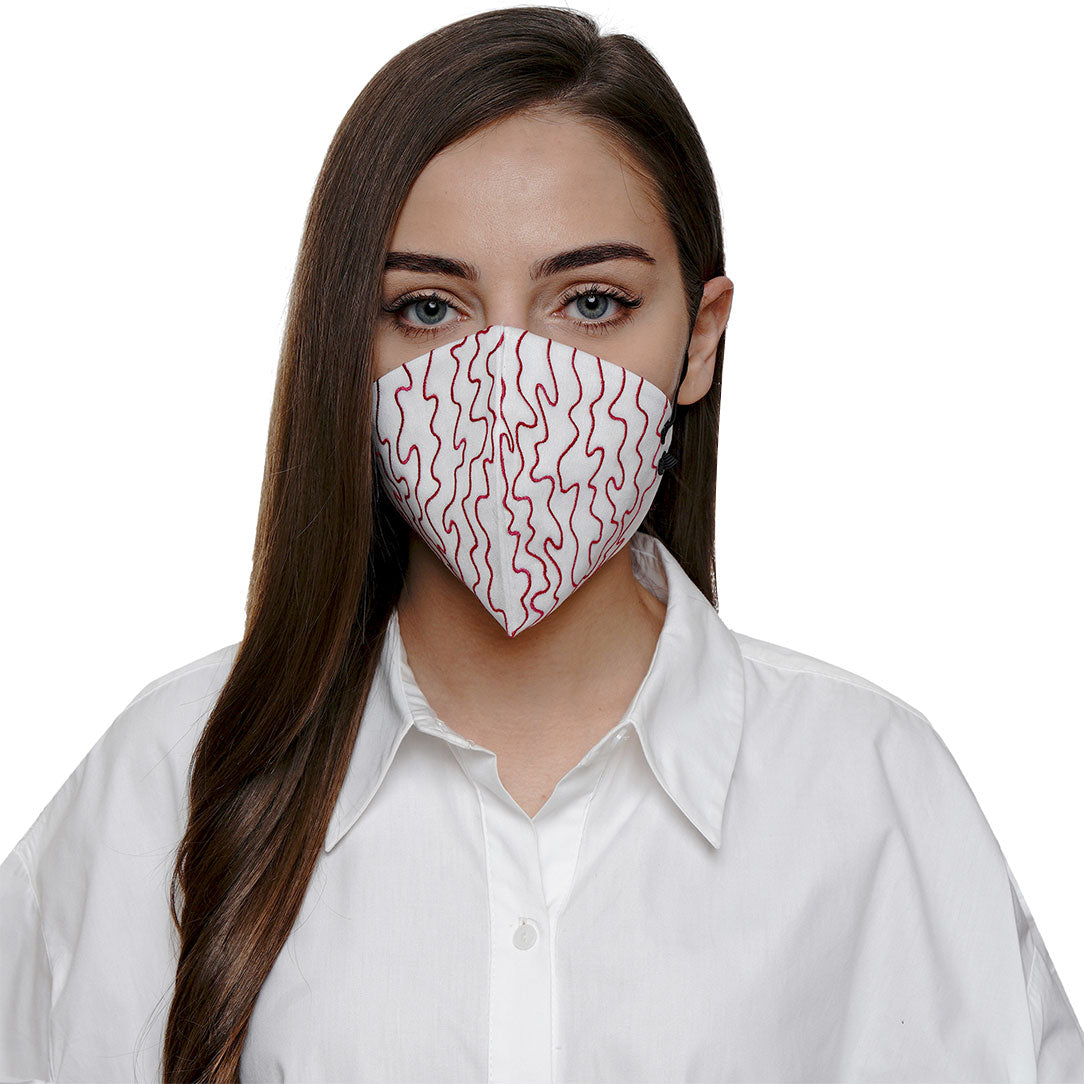 Blanco Embroidered Mask