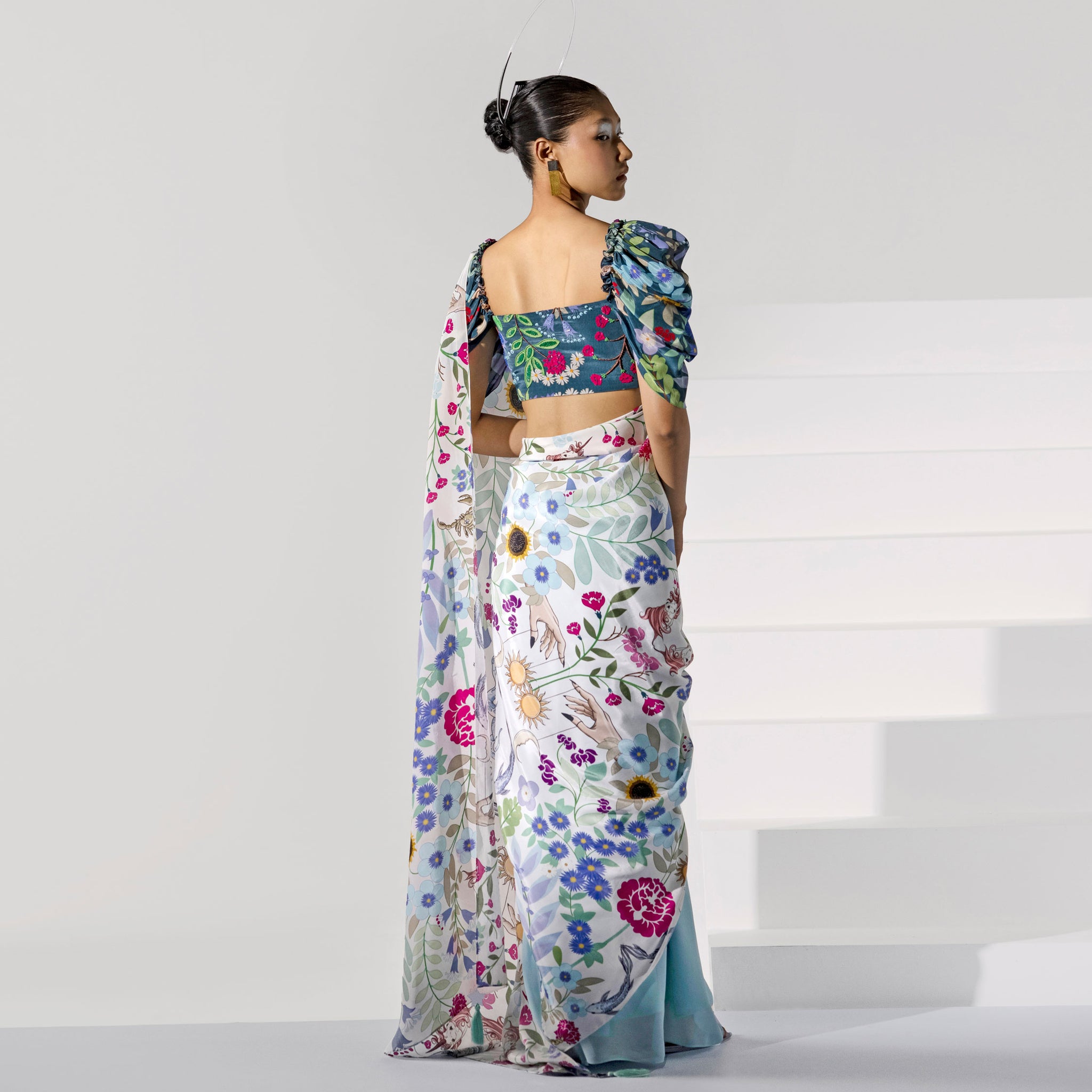 Half and Half Saree