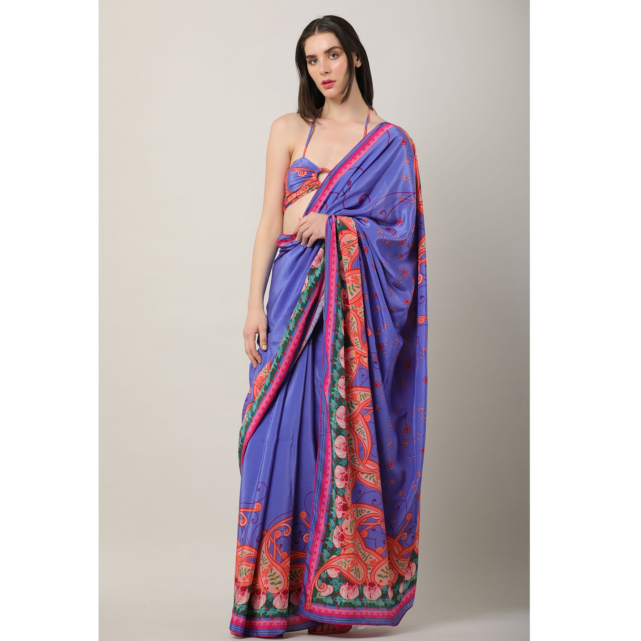 Placement Print Sari