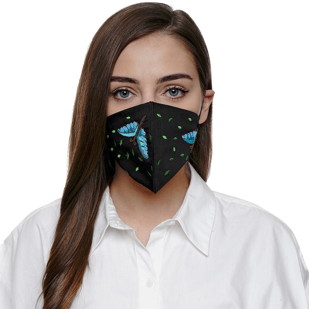 Dragonfly Embroidered Mask