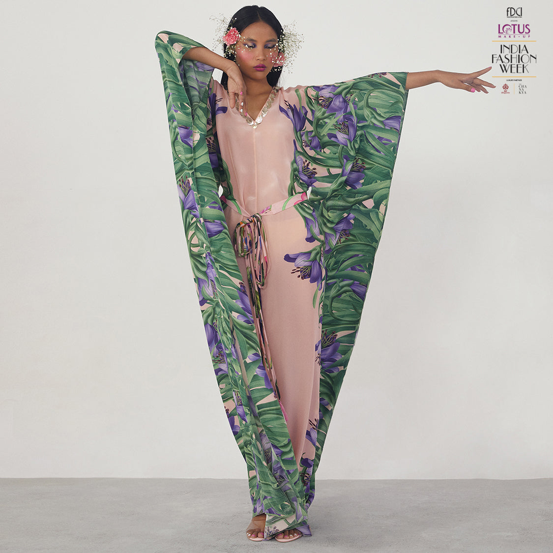 Embroidered Kaftan Dress