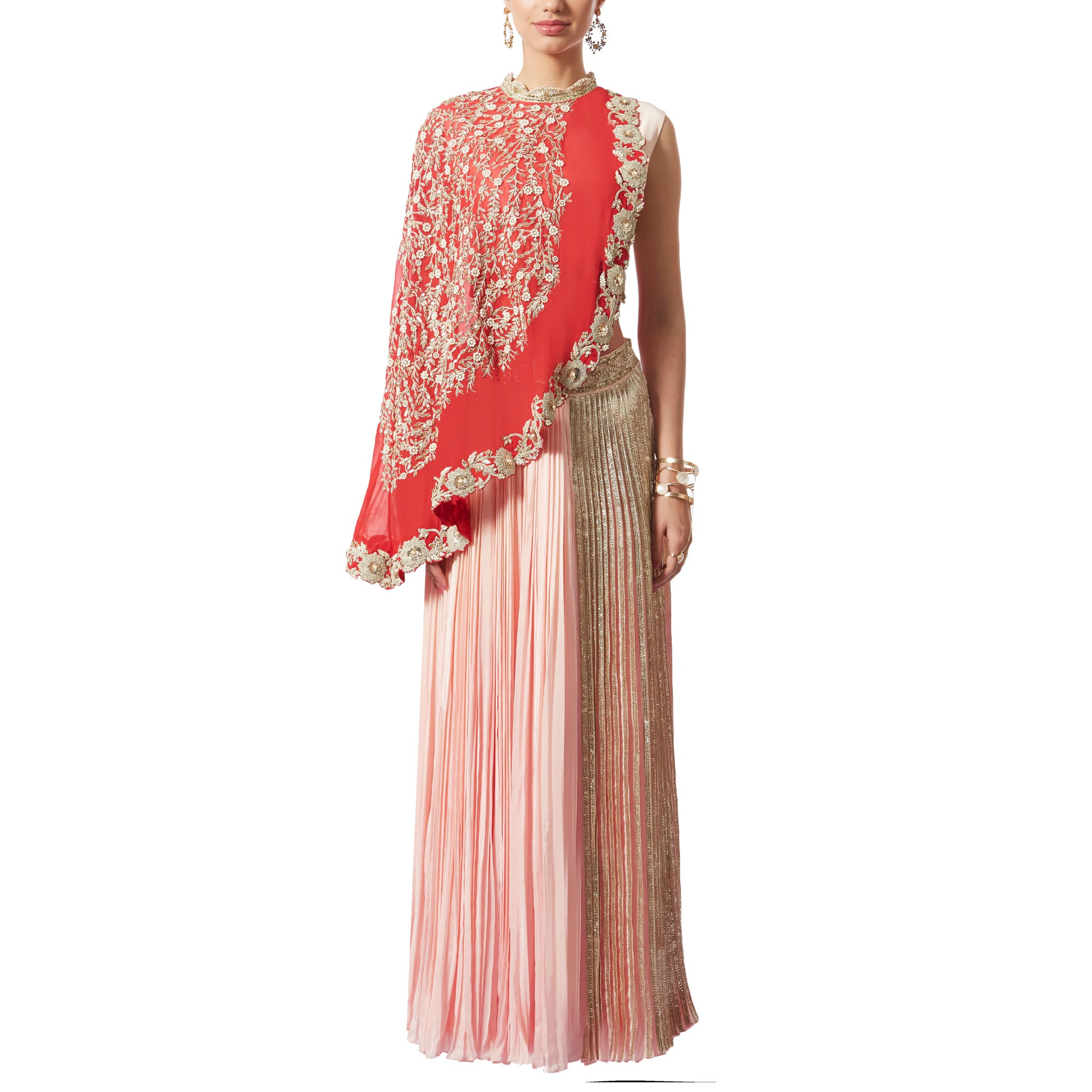 Embroidered Cape Lehenga