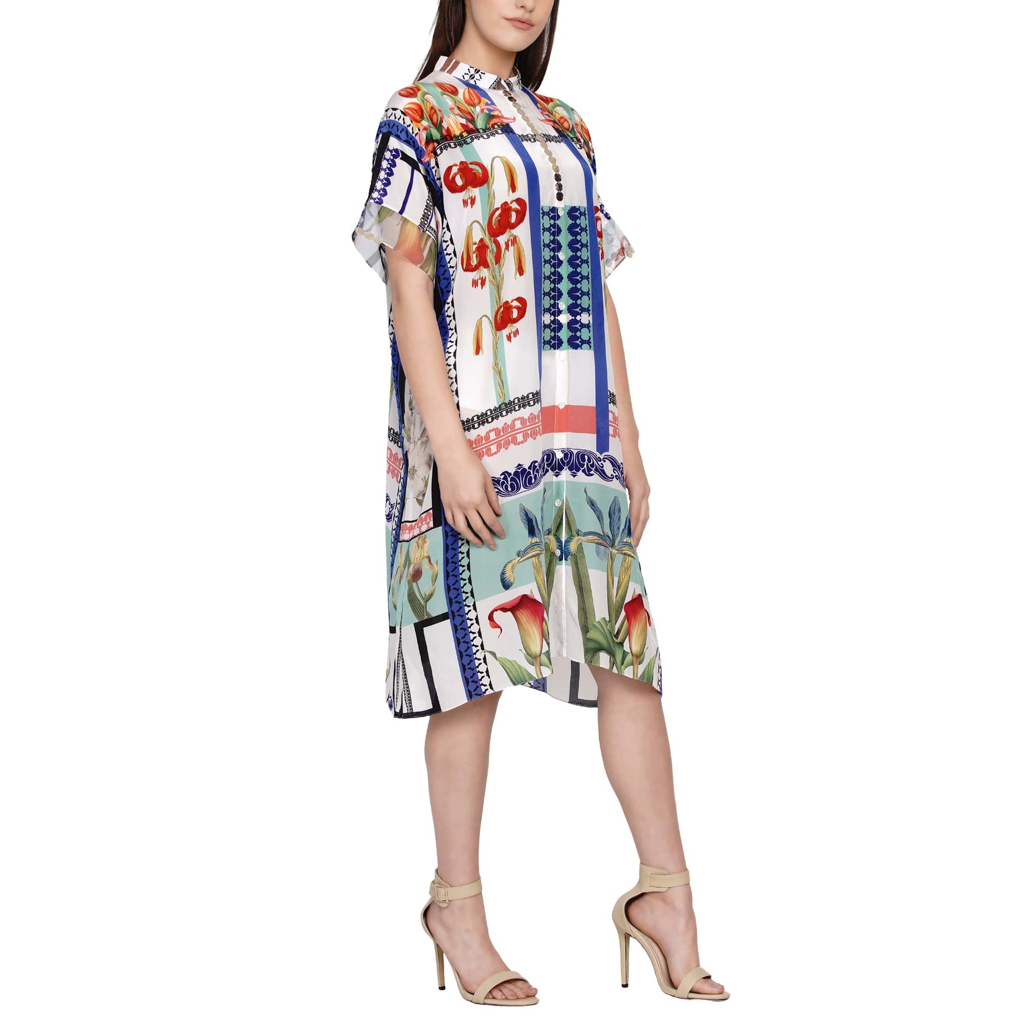 Embroidered Printed Tunic