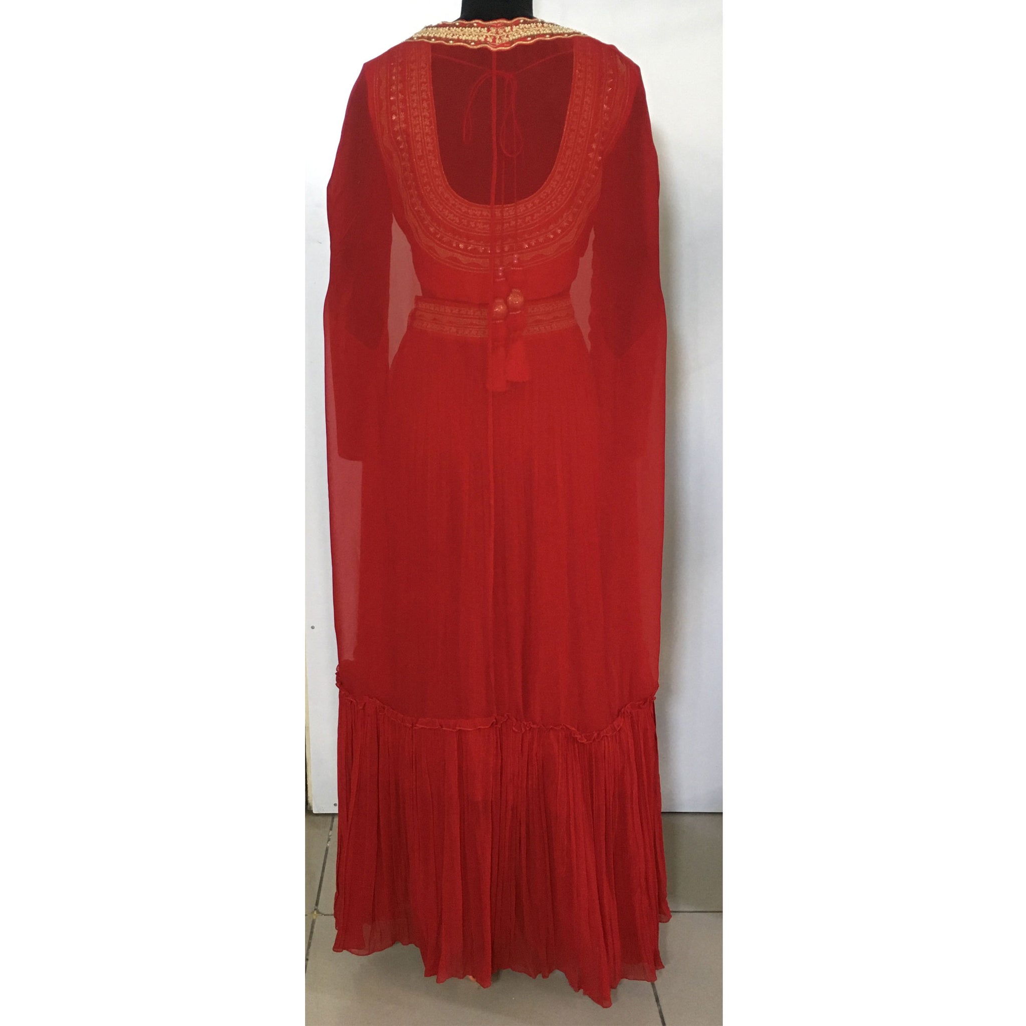 Embroidered Cape Lehenga Set