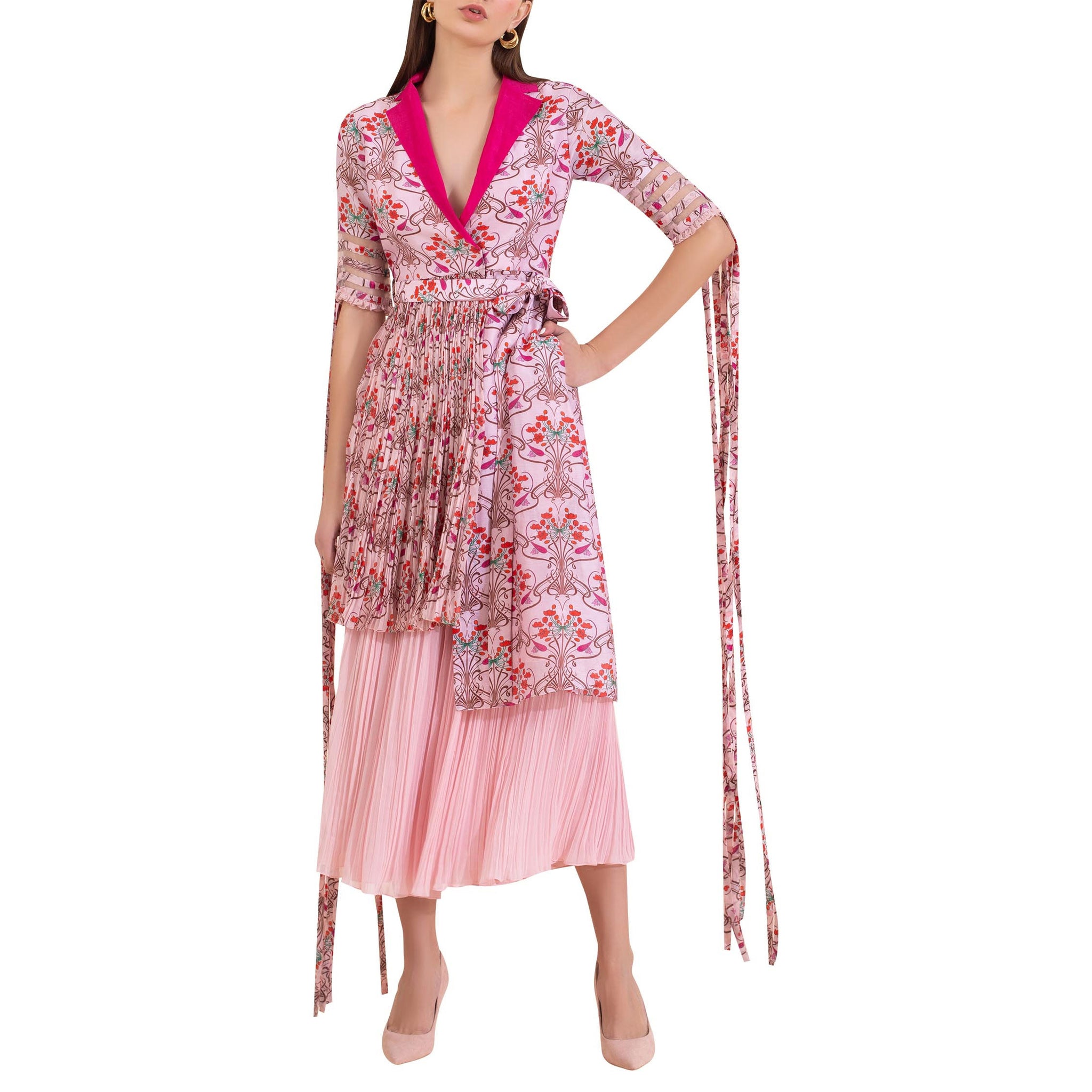 Asymmetrical Floral Print Dress